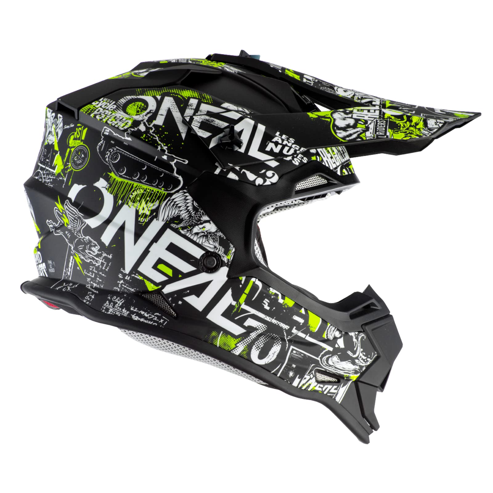 Oneal 2021 Youth 2 Series Helmet - Attack Black/Neon Yellow - Youth Medium