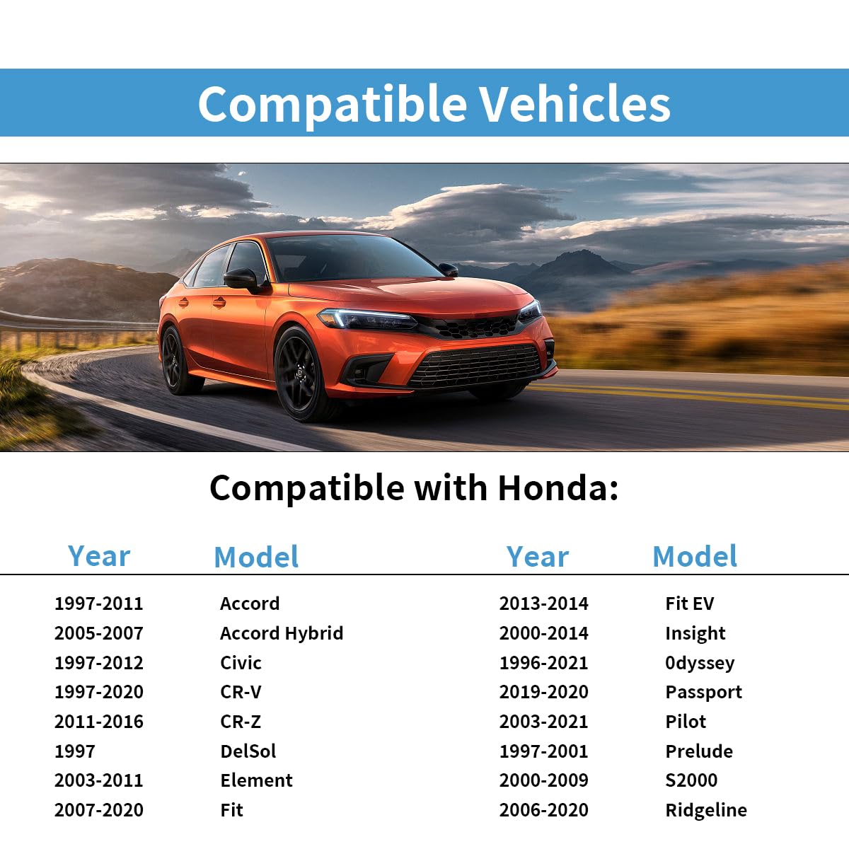 20Pcs Front Bumper Push-Rod Clips, 10mm Fender Liner Clips Compatible with Honda CR-V Accord Civic Acura 91503-SZ3-003, Black Ny