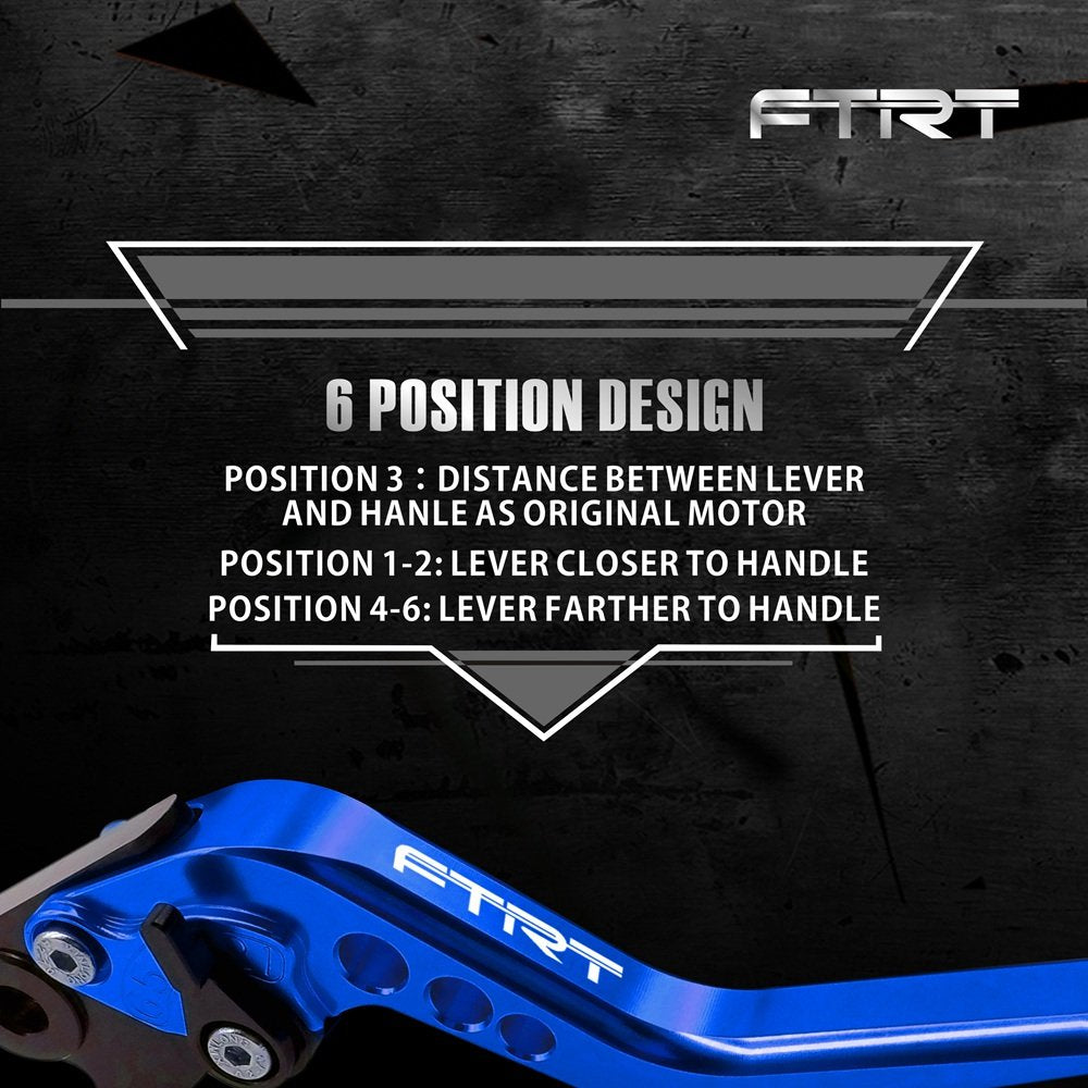 Ftrt Short Brake Clutch Levers Compatible With Mt-07 Fz-07 Mt-09 Fz-09 2014-2020/ Xj6 Diversion 2004-2015/ Fzs1000 Fz1 Fazer 06-