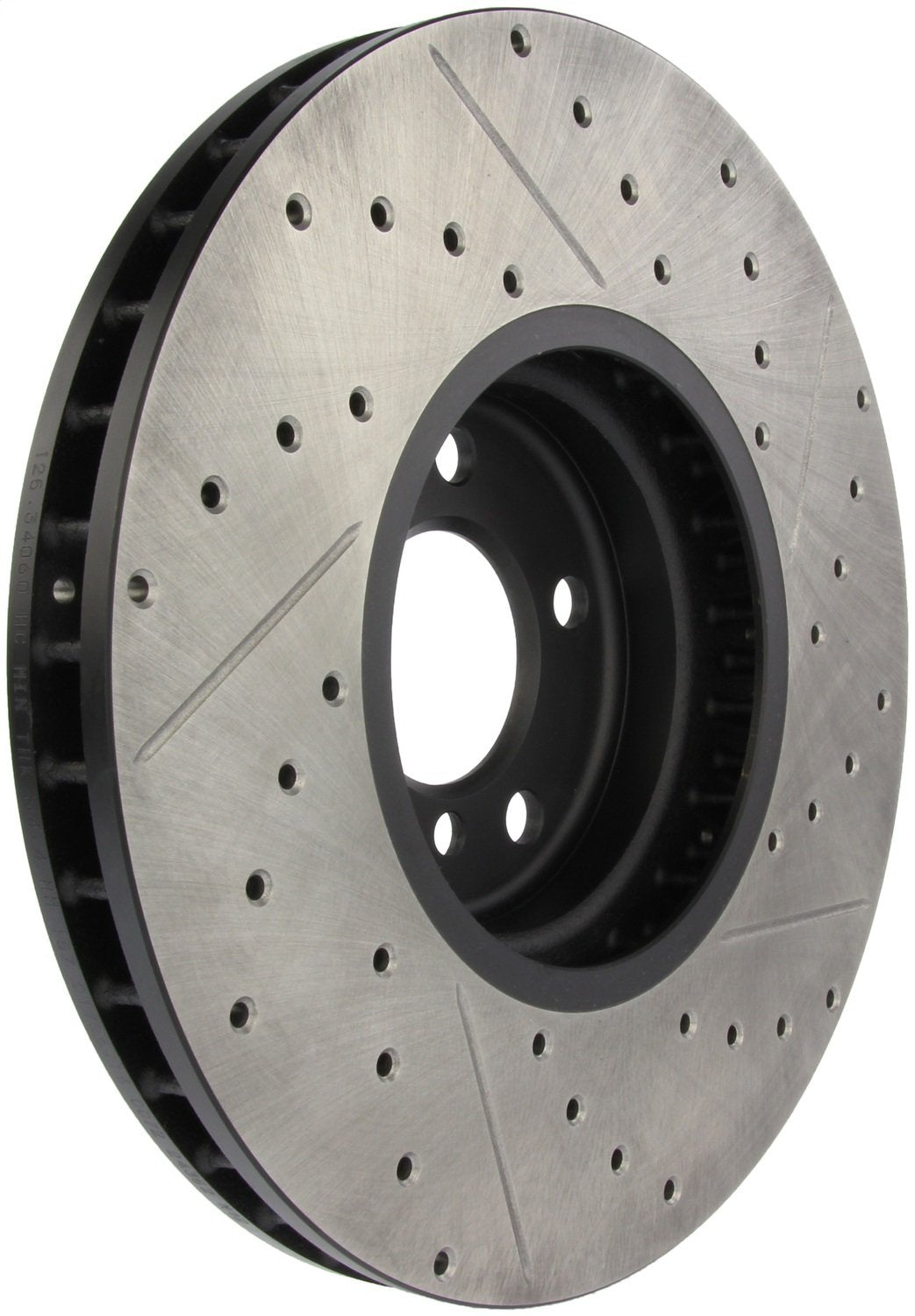StopTech 127.34060R Sport Drilled/Slotted Brake Rotor (Front Right), 1 Pack