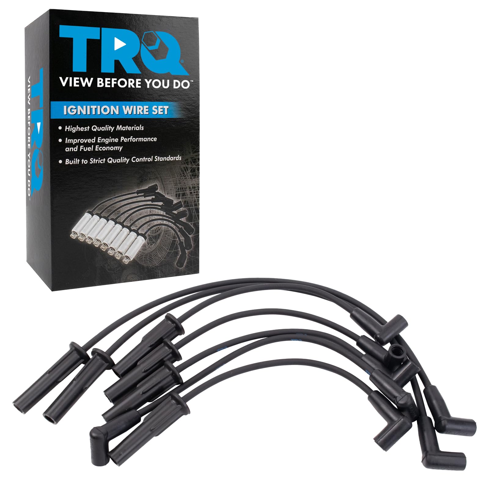 Trq Spark Plug Wire Set Compatible With 1987-1990 Jeep Cherokee Comanche Wagoneer