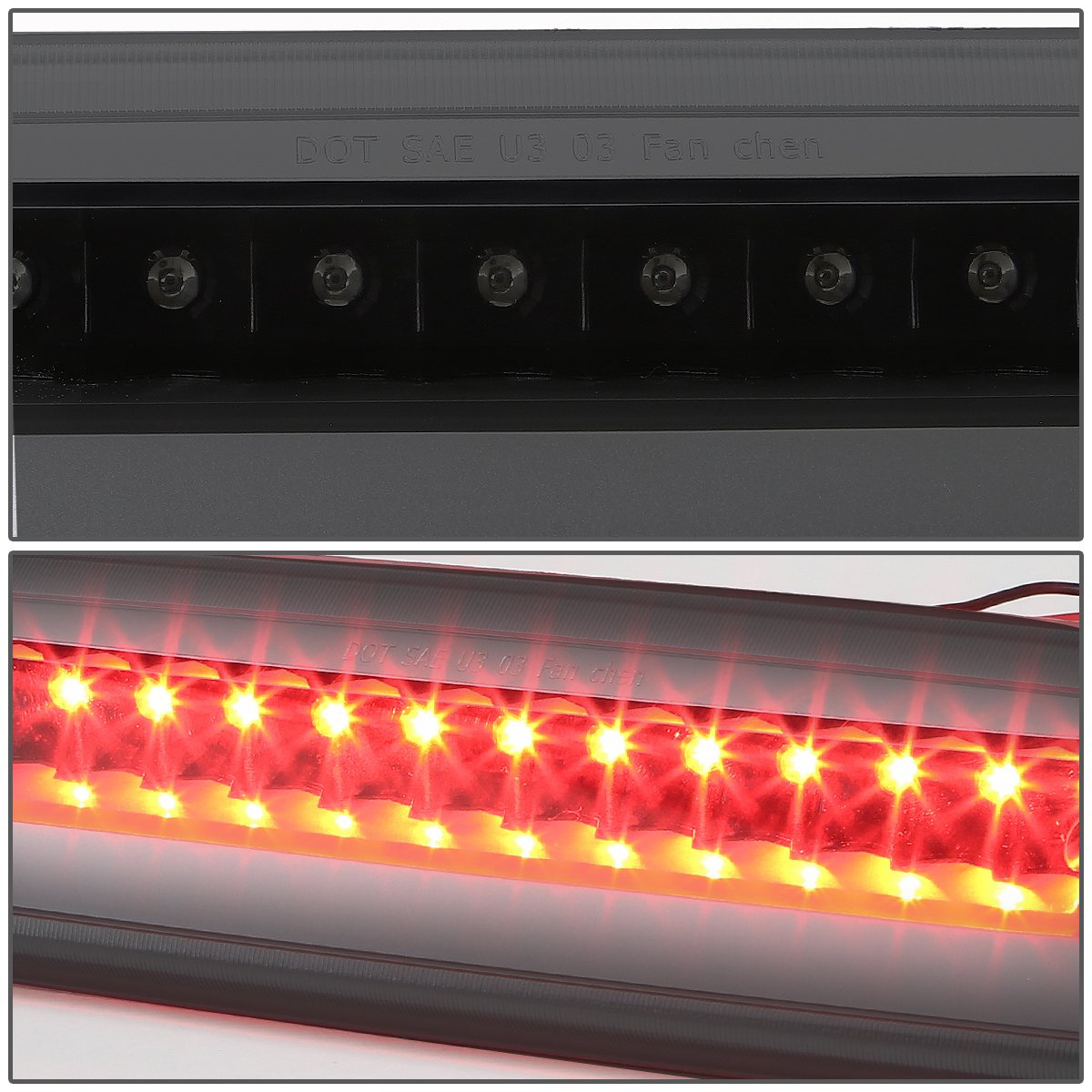 Dna Motoring 3Bl-Fexp03-Led-Bk-Sm Black Housing Led High Mount 3Rd Third Brake Light [Compatible With 03-16 Expedition / 03-16 Navigator]