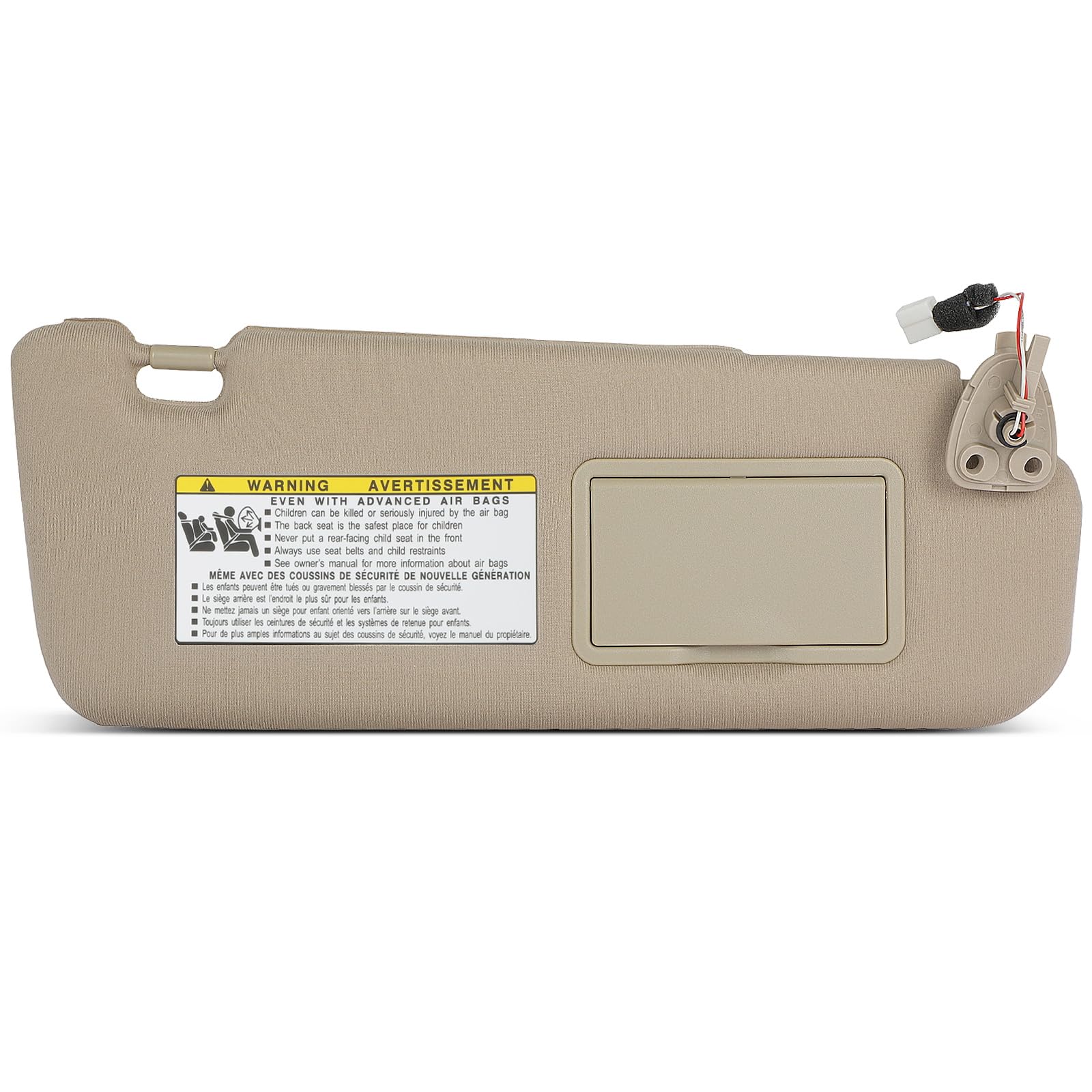 Scitoo Beige Right Passenger Side Auto Sun Visor Assembly Fit For 2006-2008 For Hyundai Sonata With Sunroof