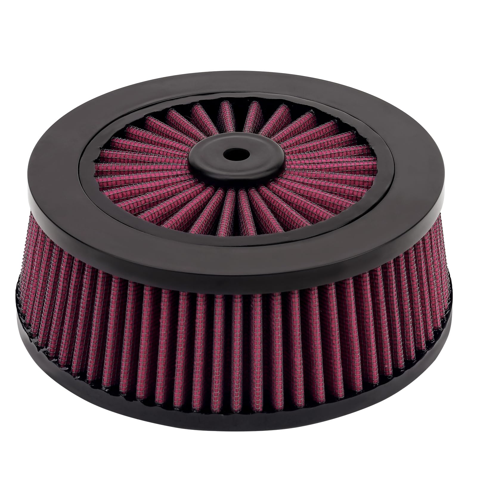 AHL Motorcycle Red Air Filter Element Compatible with Harley Touring Street Road Glide Road King Softail Dyna FXDLS FXR
