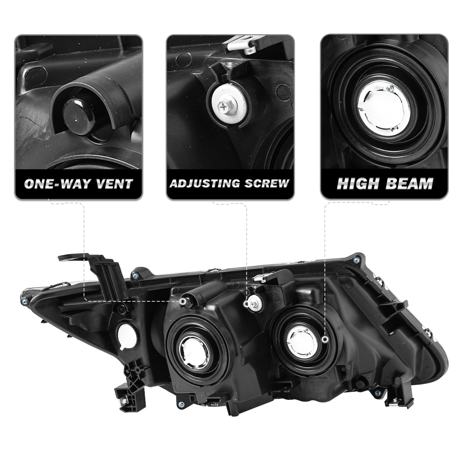 Sockir Headlight Assembly Fit 2011-2017 Honda Odyssey 4-Door W/O Bulbs Oe Style Headlights Headlamps Replace 33150Tk8A01 Ho2502142 (Driver & Passenger Side)