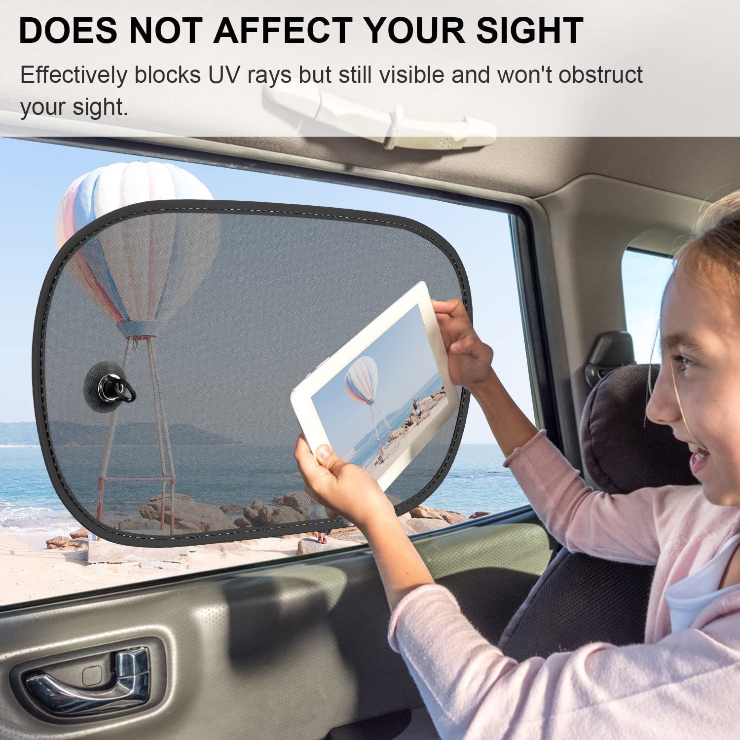 Diza100 Car Window Shades, 2 Pack Sun Shade For Window Baby Suction Cups Sunshade For Side Window Sun And Uv Block For Kids/Adul