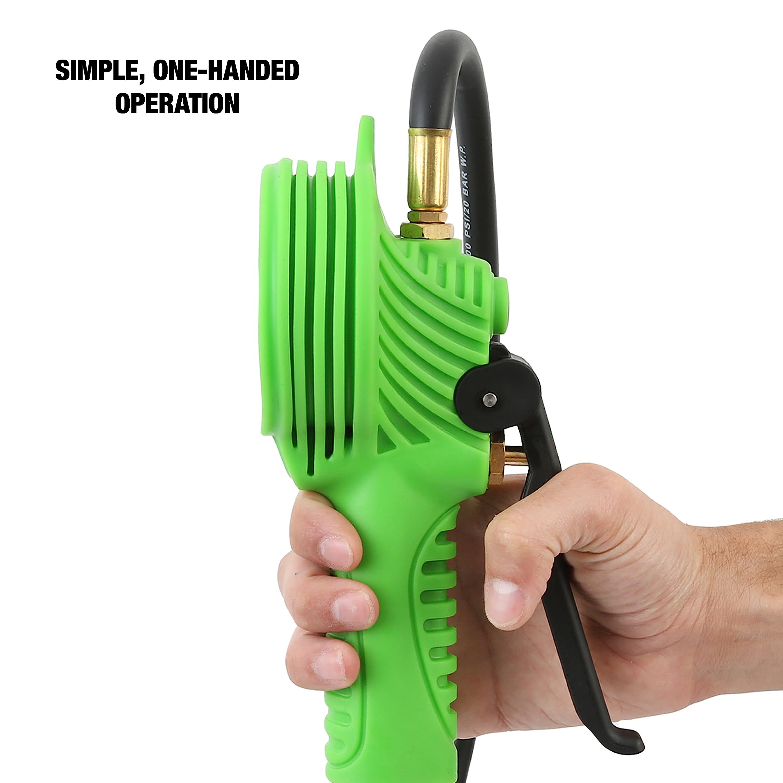 OEMTOOLS 24412 Digital Tire Inflator with Tire Pressure Gauge, Digital LCD Display, 0 to 175 PSI Air Pressure Gauge for Tires with 21” Hose and Clip-On Air Chuck