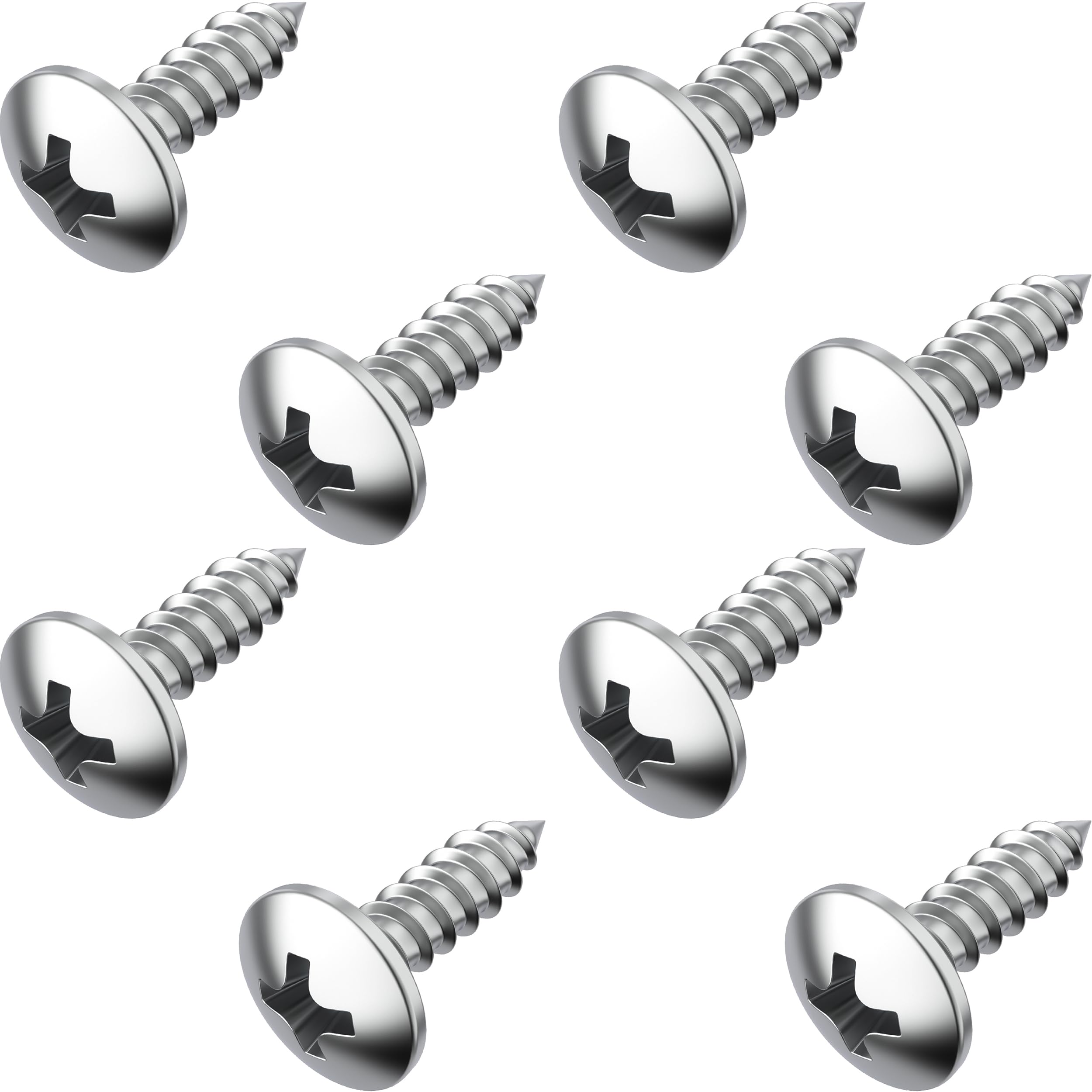 Prime Ave Stainless Steel License Plate Screws For License Plates, Frames, Covers - Rust Proof Licence Plate Screw Set For Front