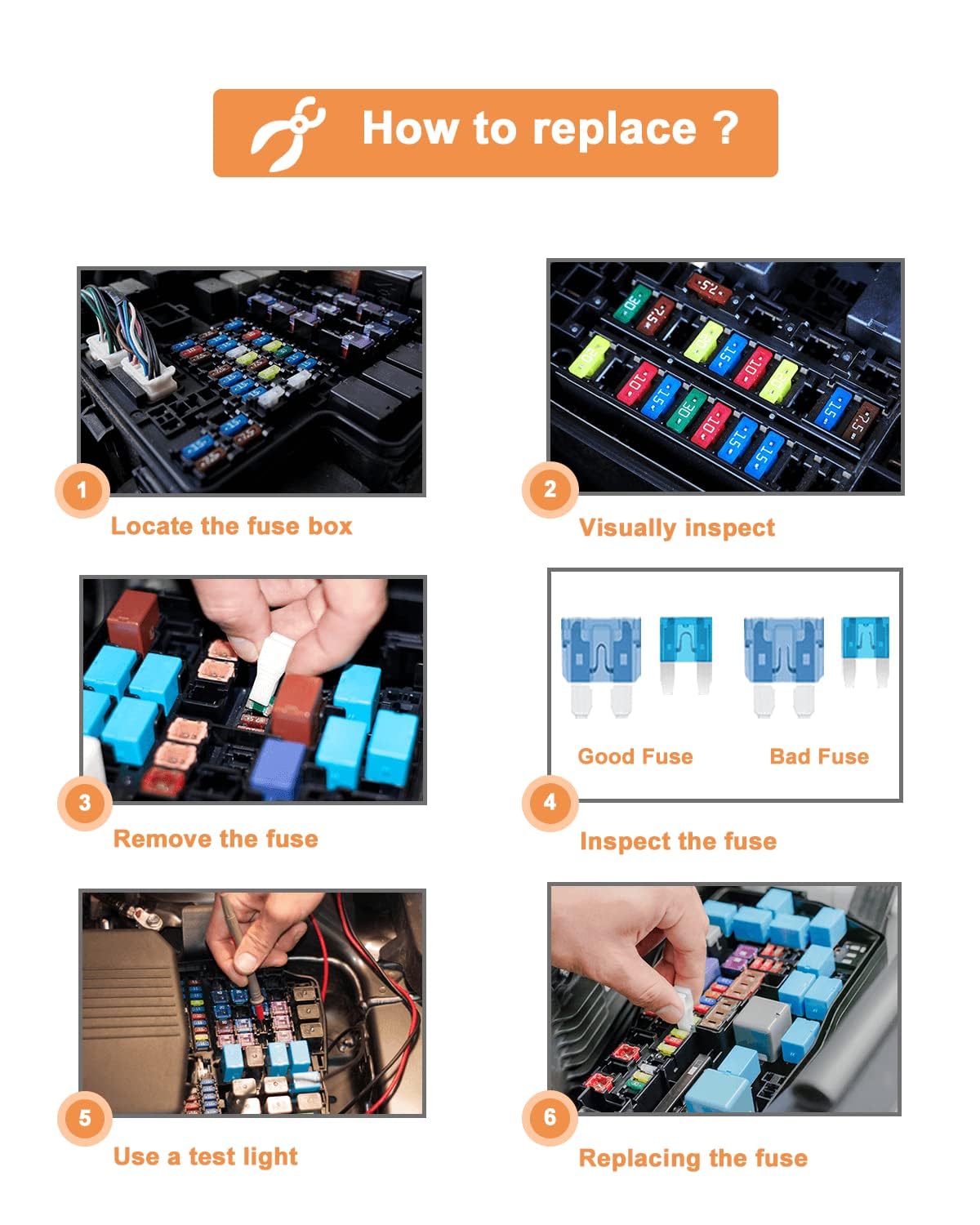 360Pcs Car Blade Fuses Assortment Kit - Rv Automotive Fuses, Standard & Mini (2A/ 3A/ 5A/ 7.5A/ 10A/ 15A/ 20A/ 25A/ 30A/ 35A), A