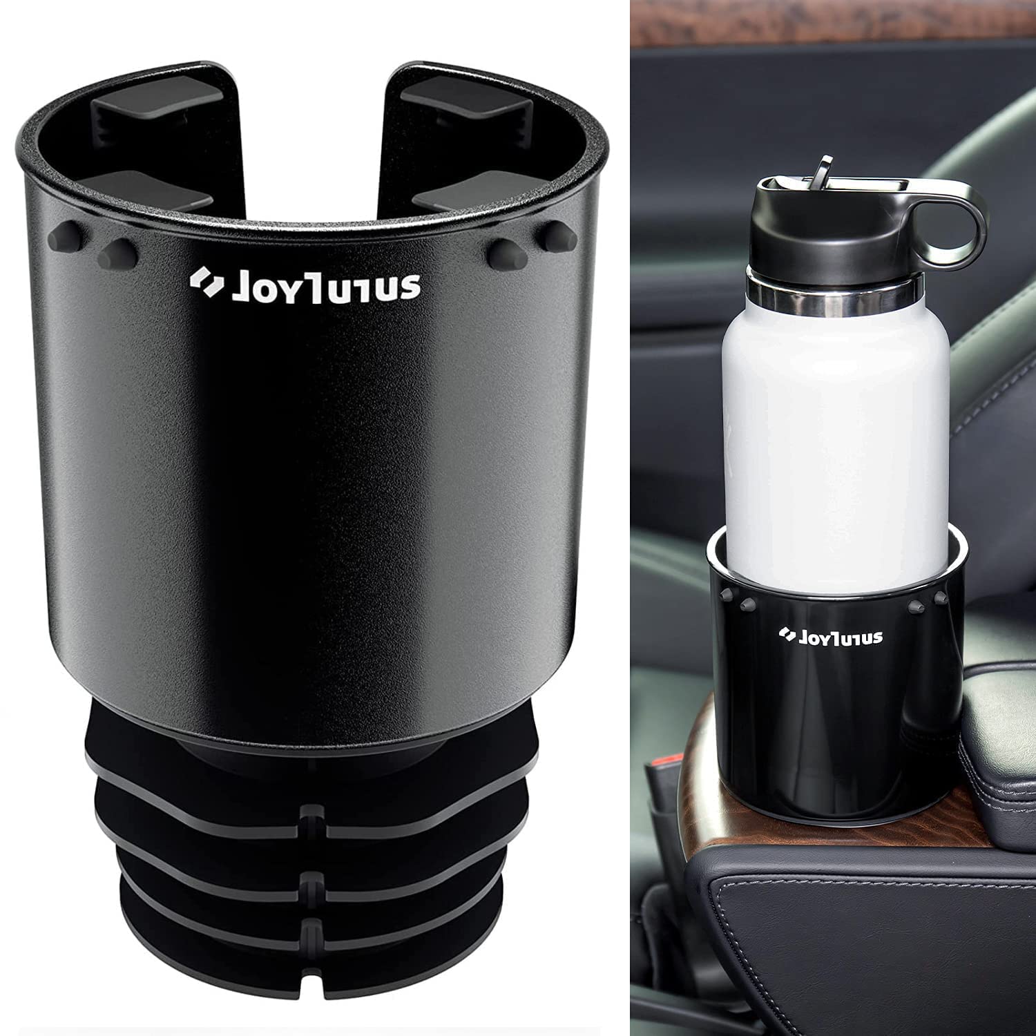 Joytutus Large Stable Cup Holder Expander For Yeti, Hydro Flask, Nalgene, Hold 18-40 Oz Bottles And Mugs, Car Cup Holder Adapter