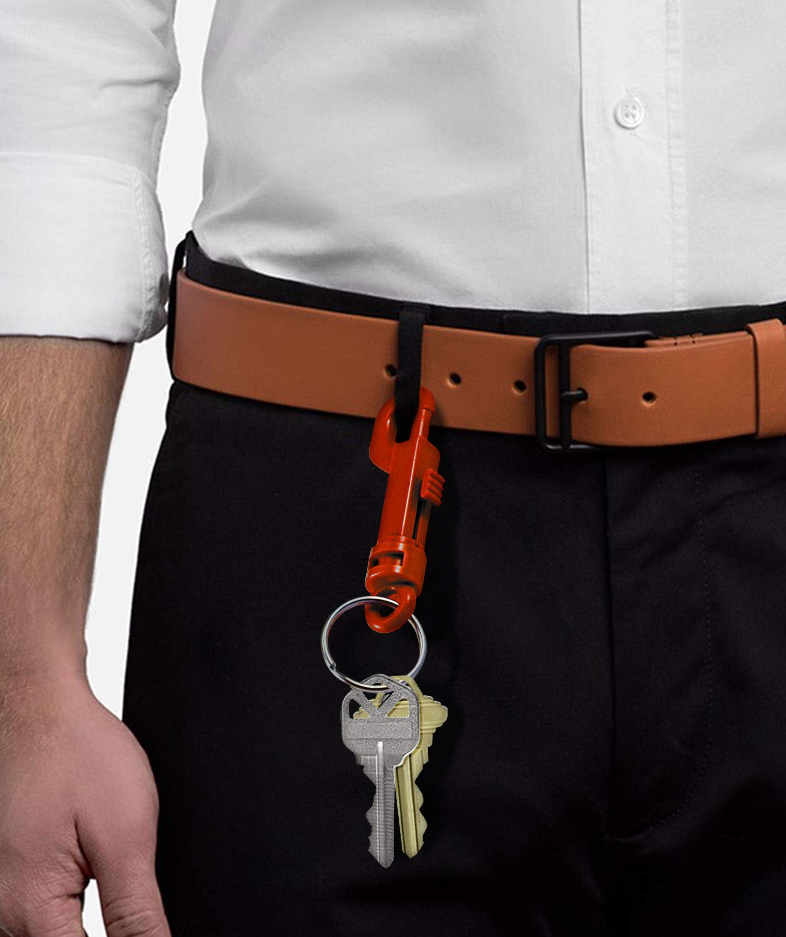 Lucky Line Plastic Key Clip For Backpacks, Belts, Keys, Party Favors, Arts And Crafts, Red, 25 Per Bag (41570)