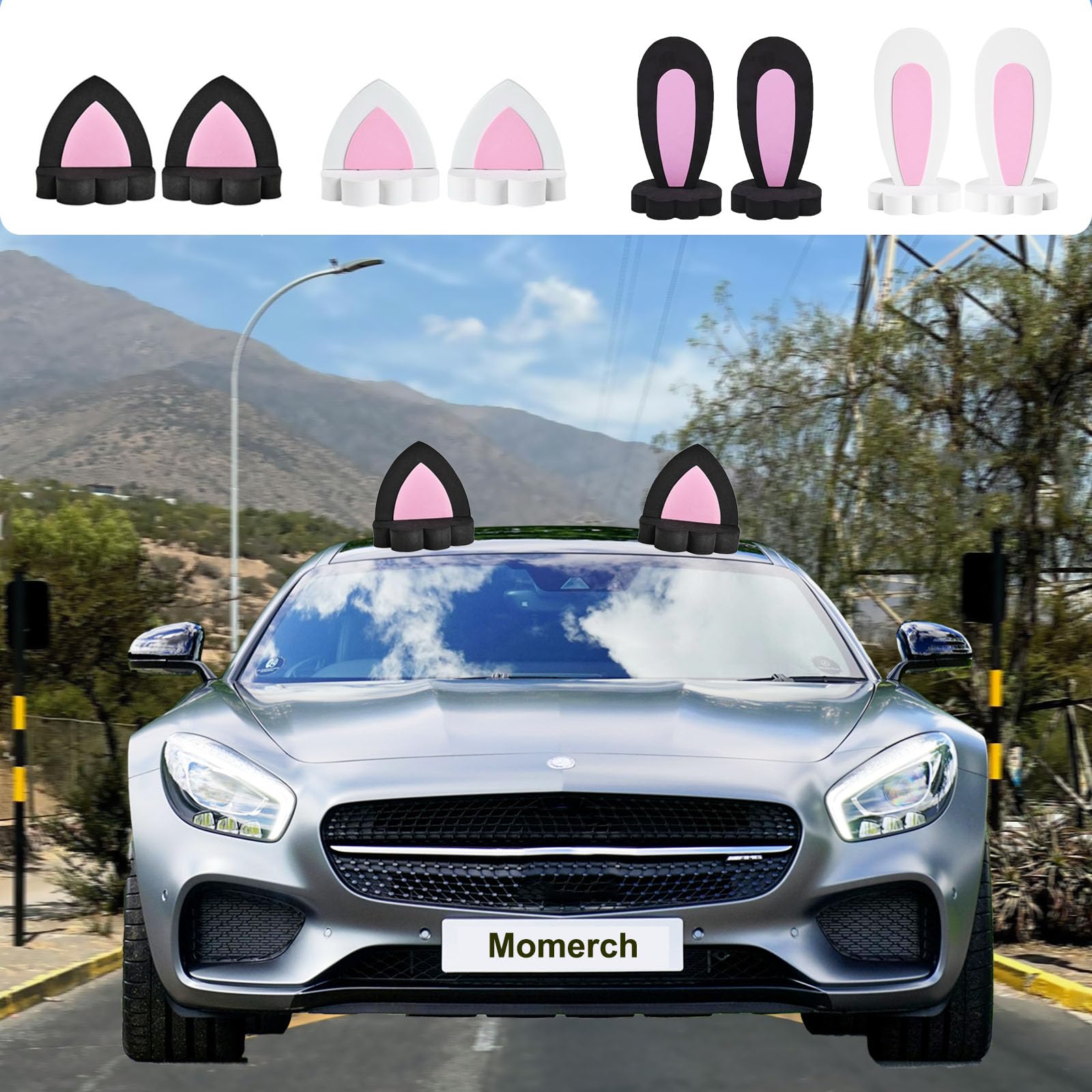 Car Roof Decoration 3D Bumper Hood Stickers, Universal Lovely Creative Green Grass Bean Sprout Car Exterior Helmet Sticker Decal