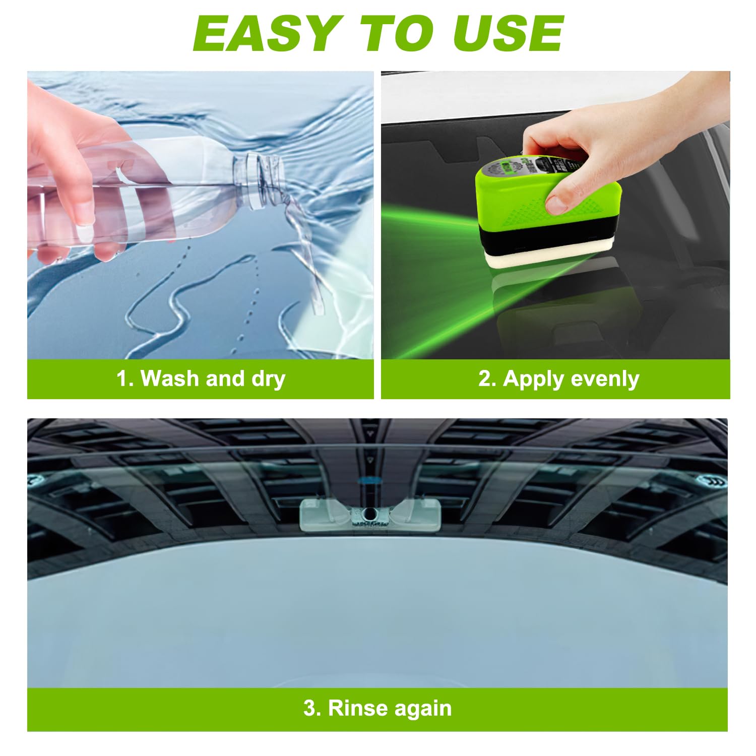 2Pcs Automotive Oil Film Cleaning Brush,Reusable Oil Film Cleaning Brush,Glass Cleaning Board,Oil Film Cleaning Brush,Car Glass