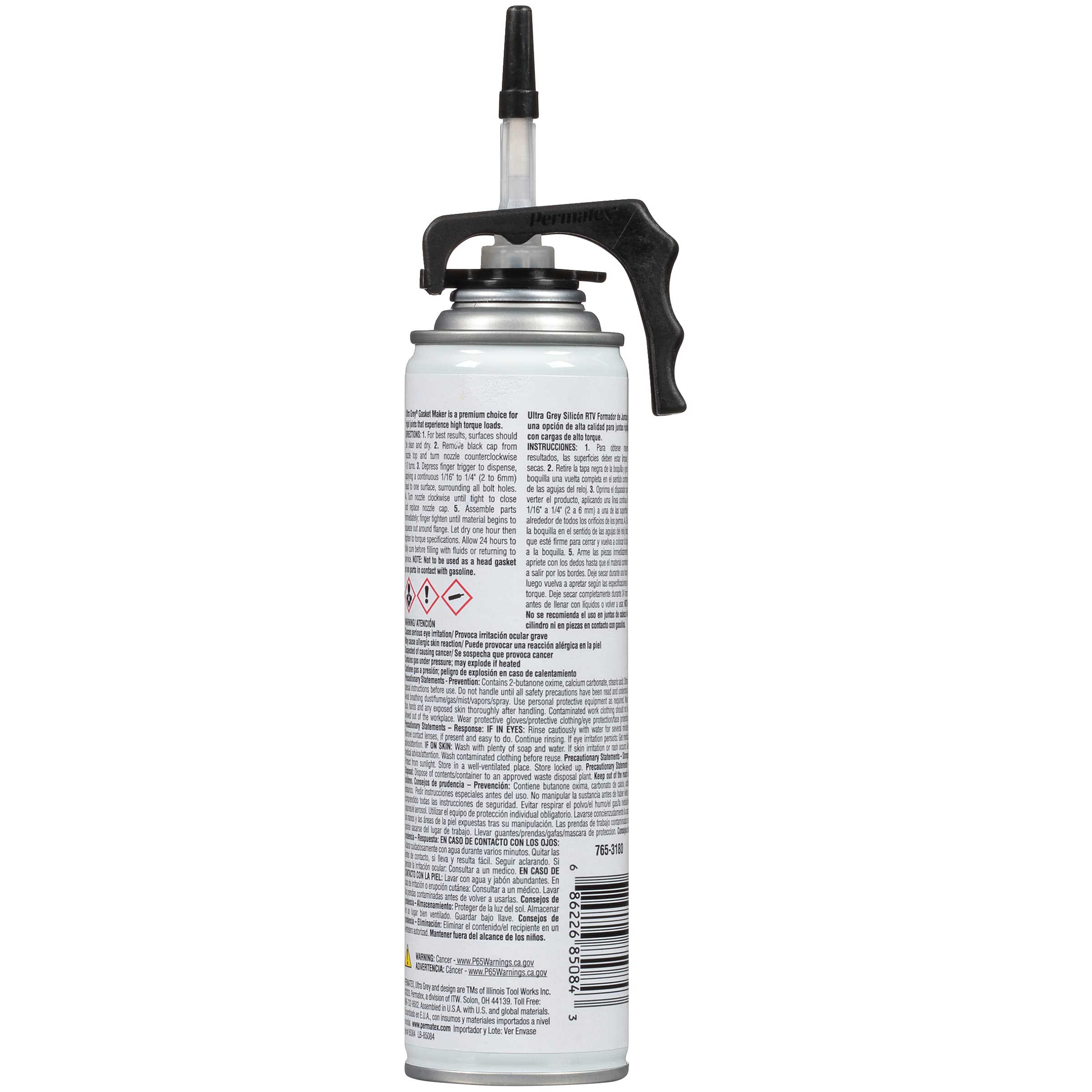 Permatex 85084 Ultra Grey Rigid High-Torque Rtv Silicone Gasket Maker, Sensor Safe And Non-Corrosive, For High Torque And Vibrat