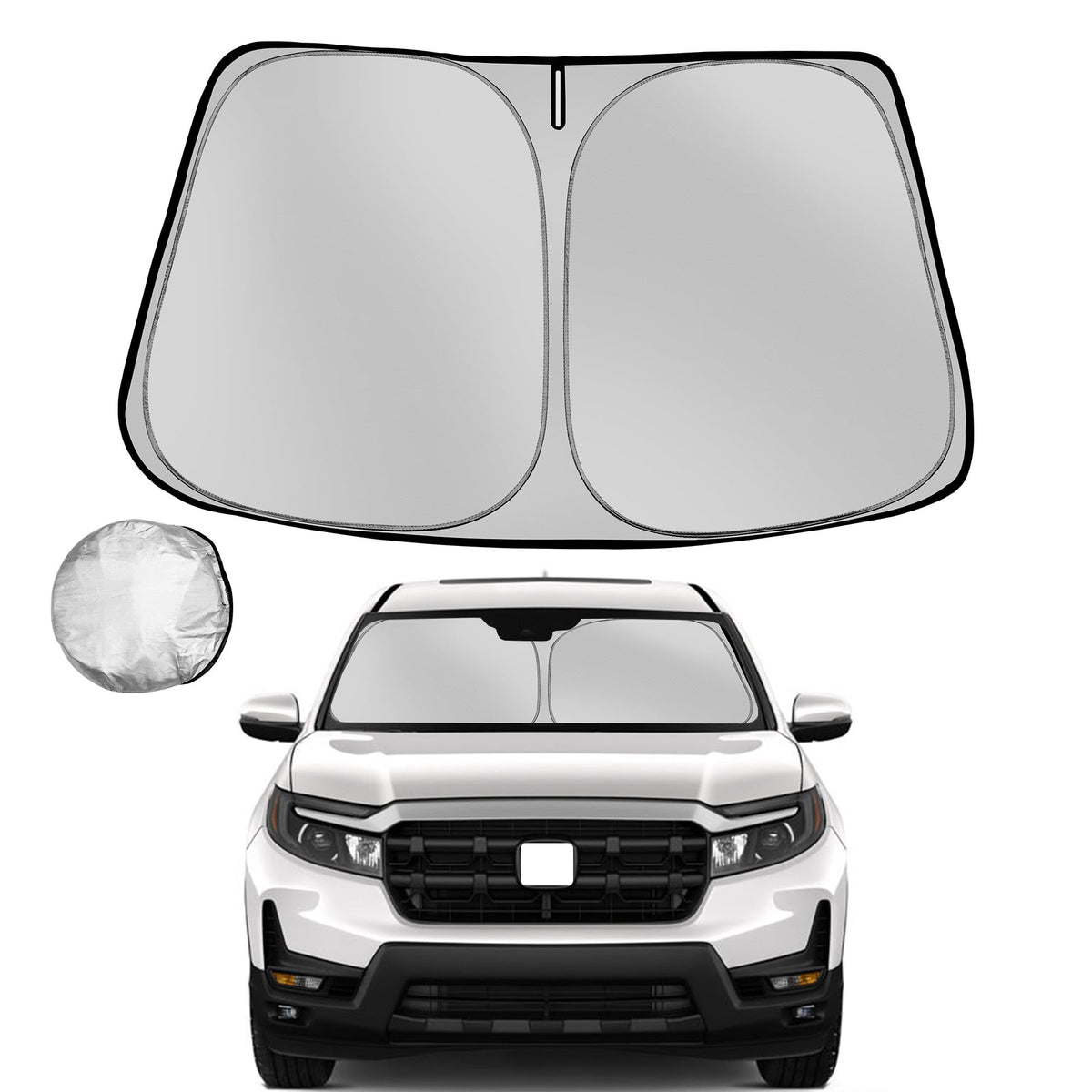 Fonowka Windshield Sun Shade For 2017-2025 Honda Ridgeline Foldable Sun Sunshade For Car Front Window Blocks Uv Rays And Heat Au