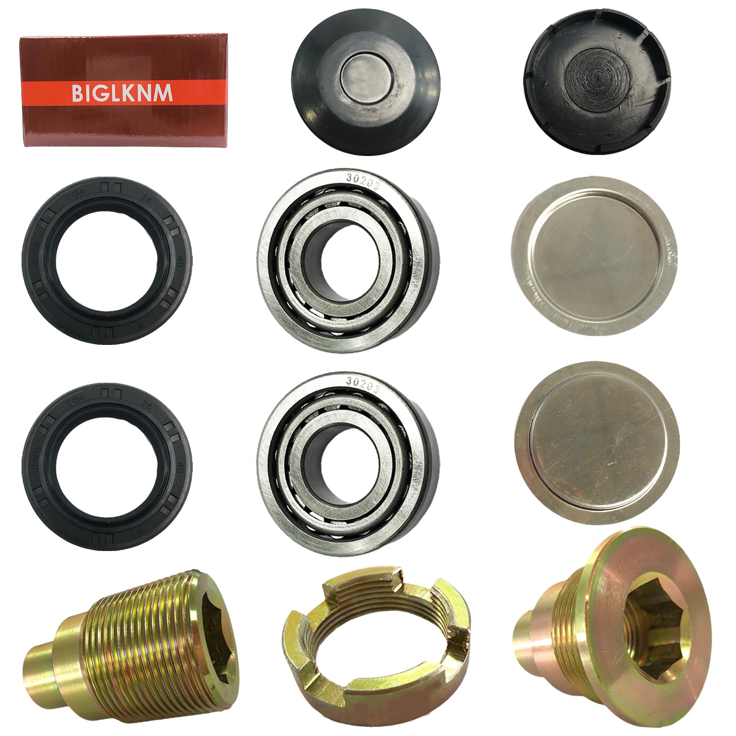 Biglknm Swingarm Bearing Seal Kits & Bolts & Lock Nuts & Cap Rebuild Kit For Recon 250 Trx250 Trx250Te Fourtrax 300 Trx300 Ranch