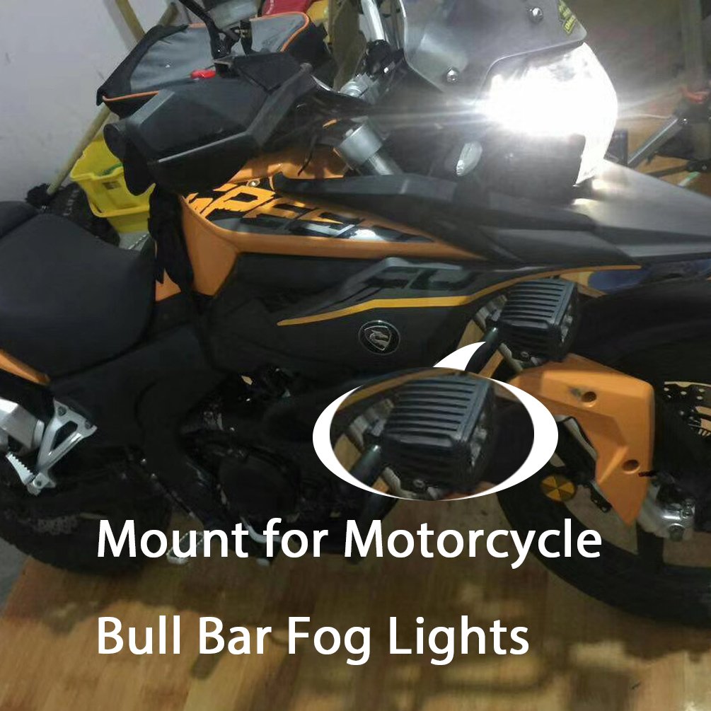 House Tuning 0.875 '' Bull Bar Clamps, Led Light Bar Mount Bracket,Led Off-Road Light Horizontal Bar Clamp Mounting Kit For 7/8