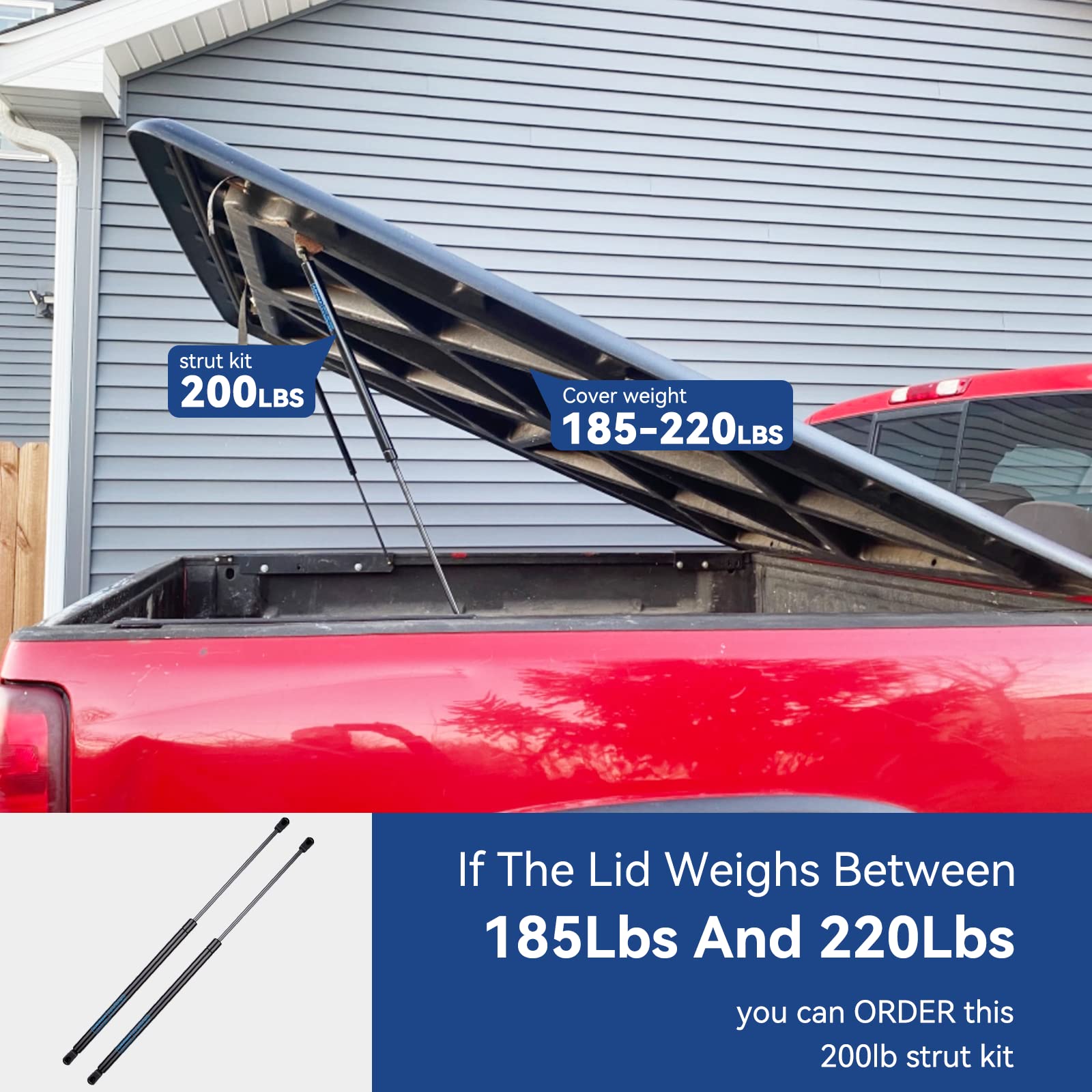 Arana Se230P200 23'' Gas Struts - 200Lb Prop Springs Shocks For Heavy Rv, Trailer & Tonneau Cover, 2Pcs