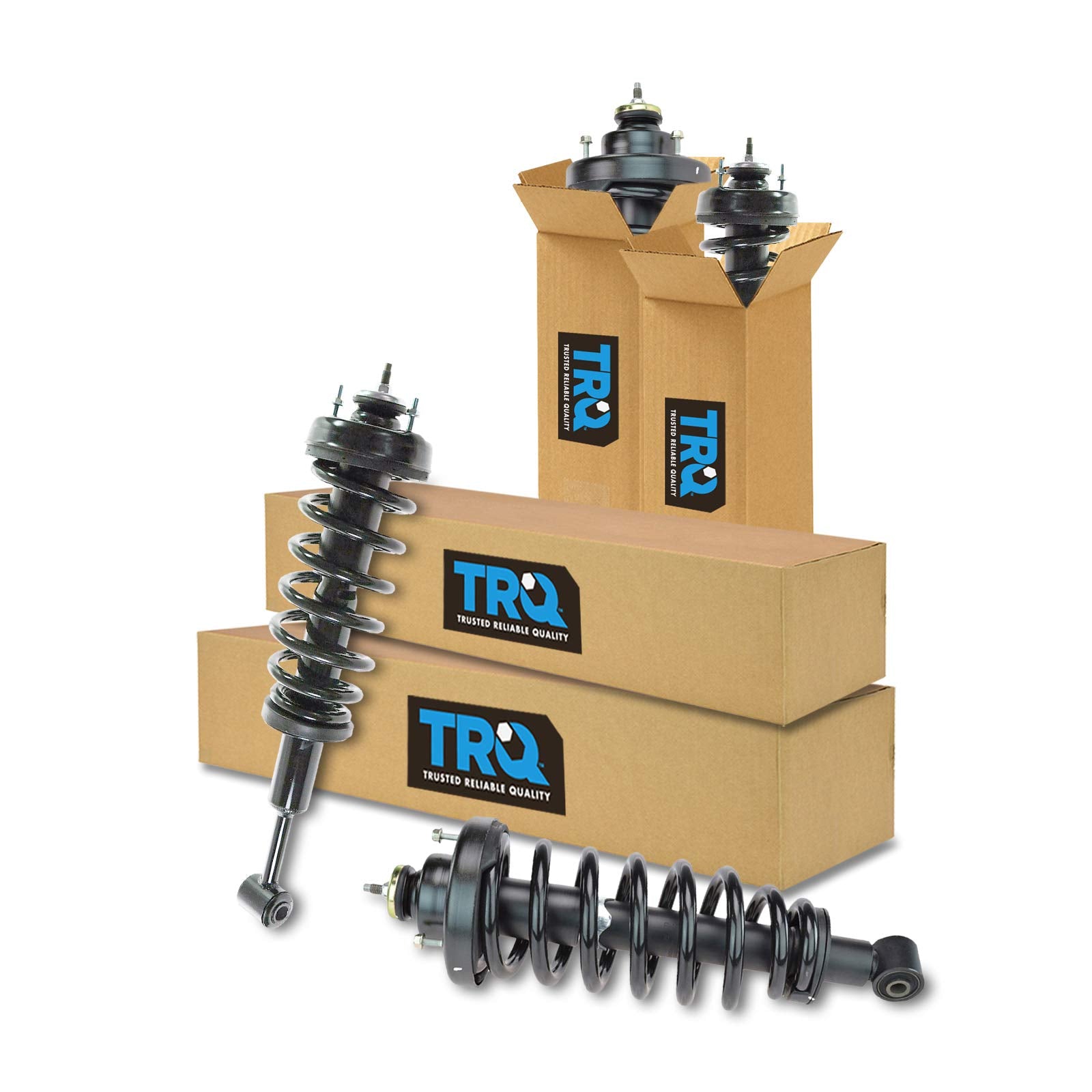 Trq Front And Rear Strut & Coil Spring Assembly Set Driver & Passenger Sides Compatible With 06-10 Ford Explorer Mercury Mountai