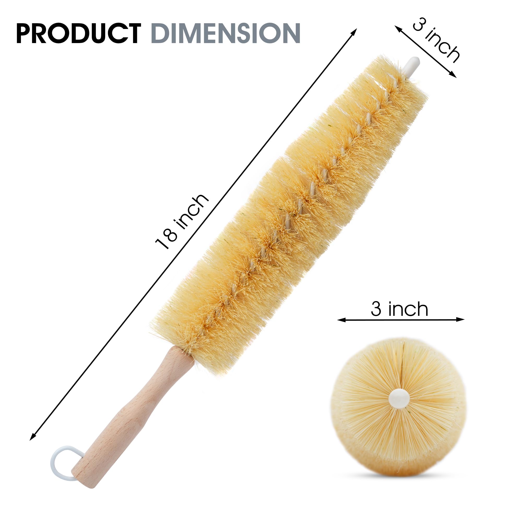 Nanoskin Ultra-Reach 17-Inch Professional Car Detailing Brush For Spokes, Wheels, Engines - Long Handle, Flexible Bristles, Scra