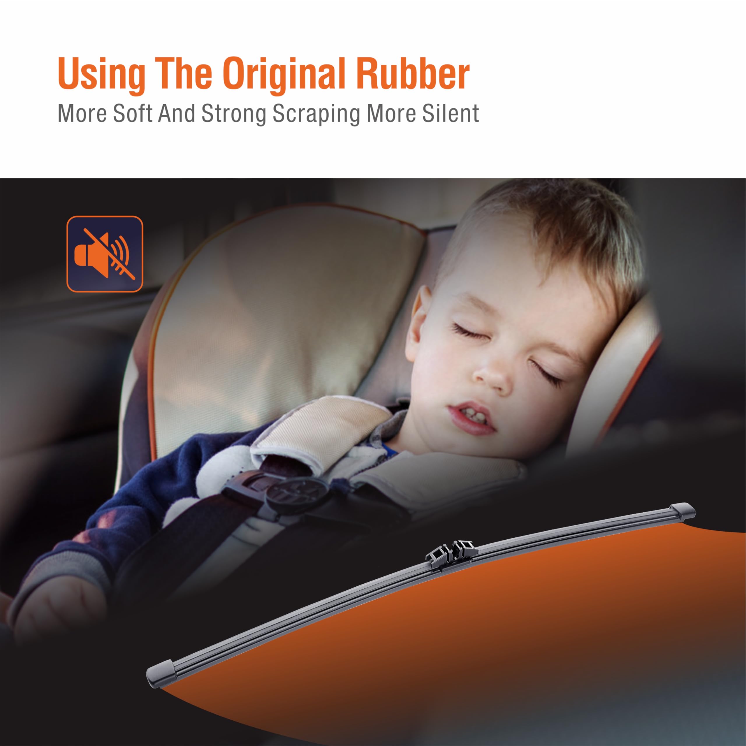 Wowiper 11 Inch (A283H) Rear Wiper Blade Replacement For Ford Explorer 2020-2010 Ecosport 2020-2018 Fiesta 2019-2017/Bmw X3 2020