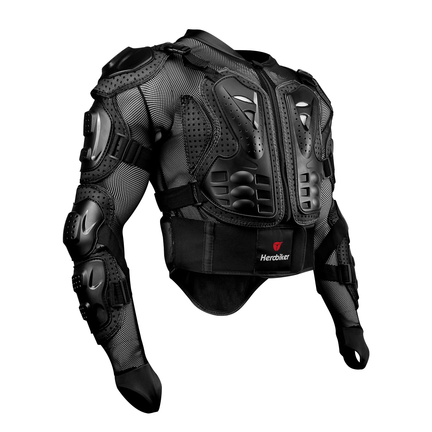 HEROBIKER Motorcycle Full Body Armor Jacket spine chest protection gear Motocross Motos Protector Motorcycle Jacket Armour (Larg