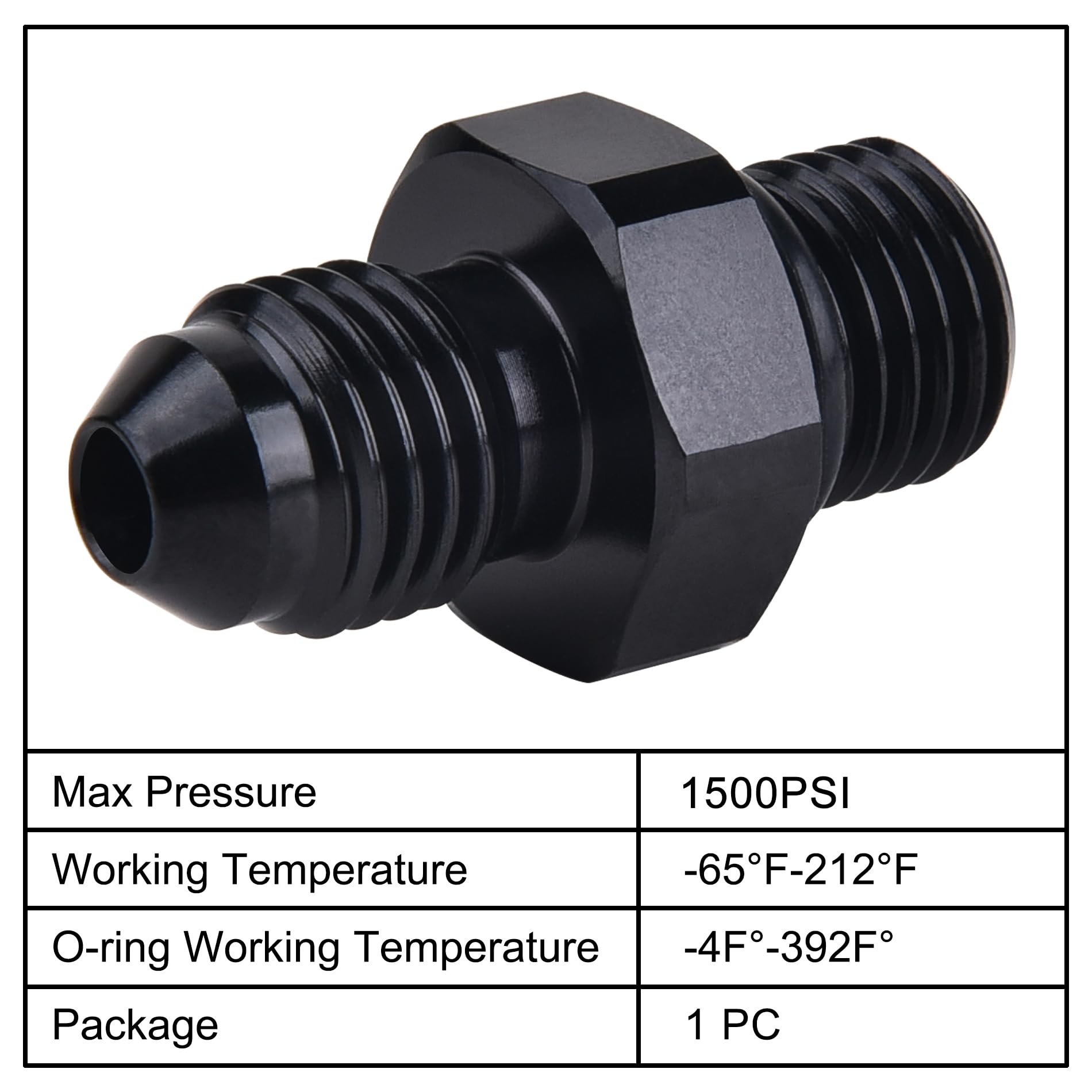 Evil Energy 6An Flare To An8 Orb Male O-Ring Fitting Adapter 2Pcs