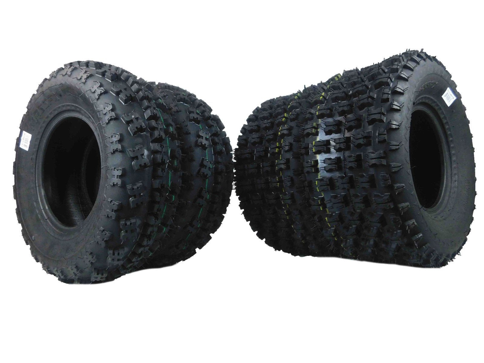 Massfx 21X7-10 Front (2) & 20X10-9 Rear (2) Tire Set For Sport Quad All-Terrain (Atv), Utility-Task (Utv), And Side-By-Side (Sxs) Vehicles - 4-Ply With 15Mm Tread Depth 21X7X10; 20X10X9 (4-Pack)