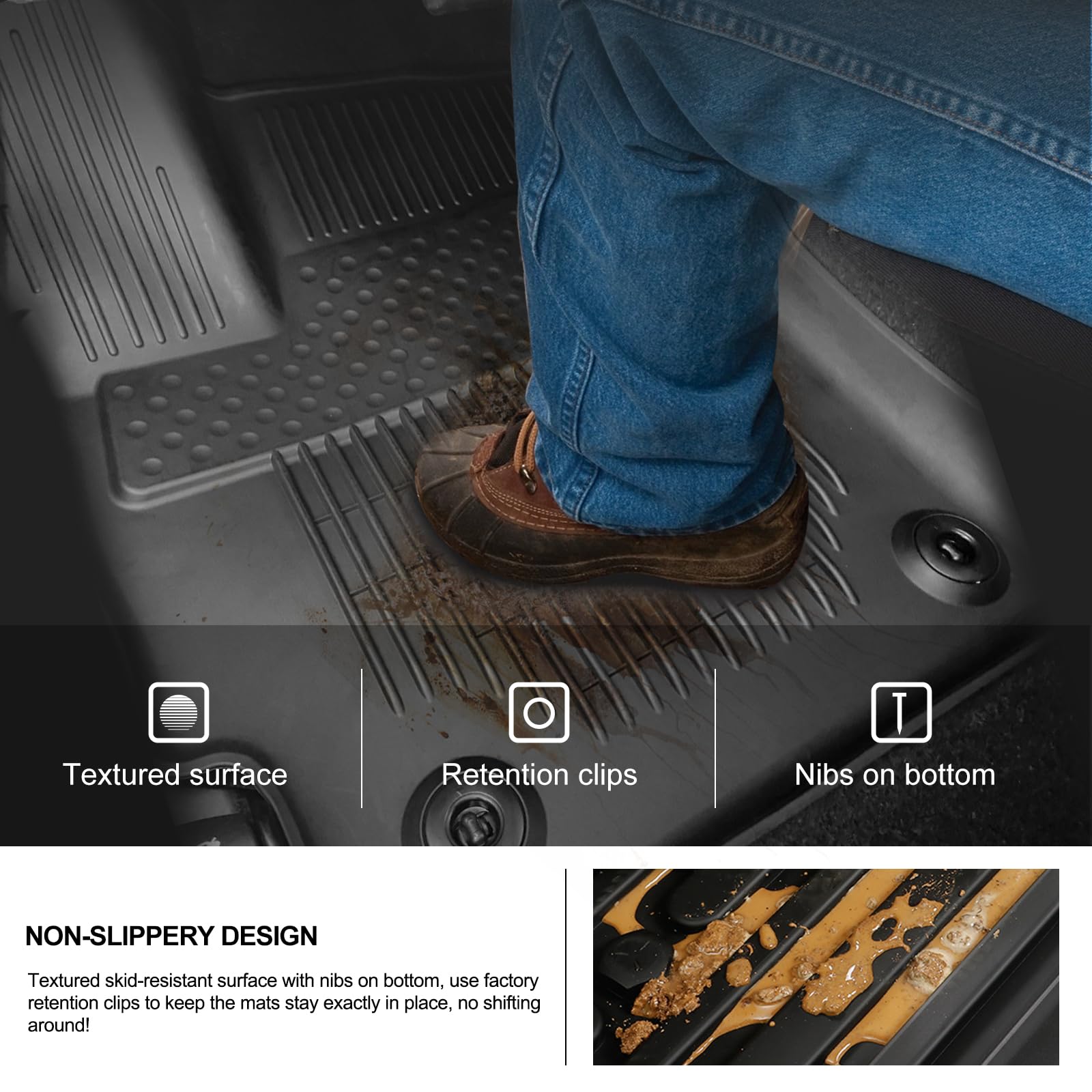 Kiwi Master Floor Mats For 2020-2025 Toyota Corolla Sedan Hatchback Oem Replacement Pt908-12190-02 All Weather Mat Liners Front