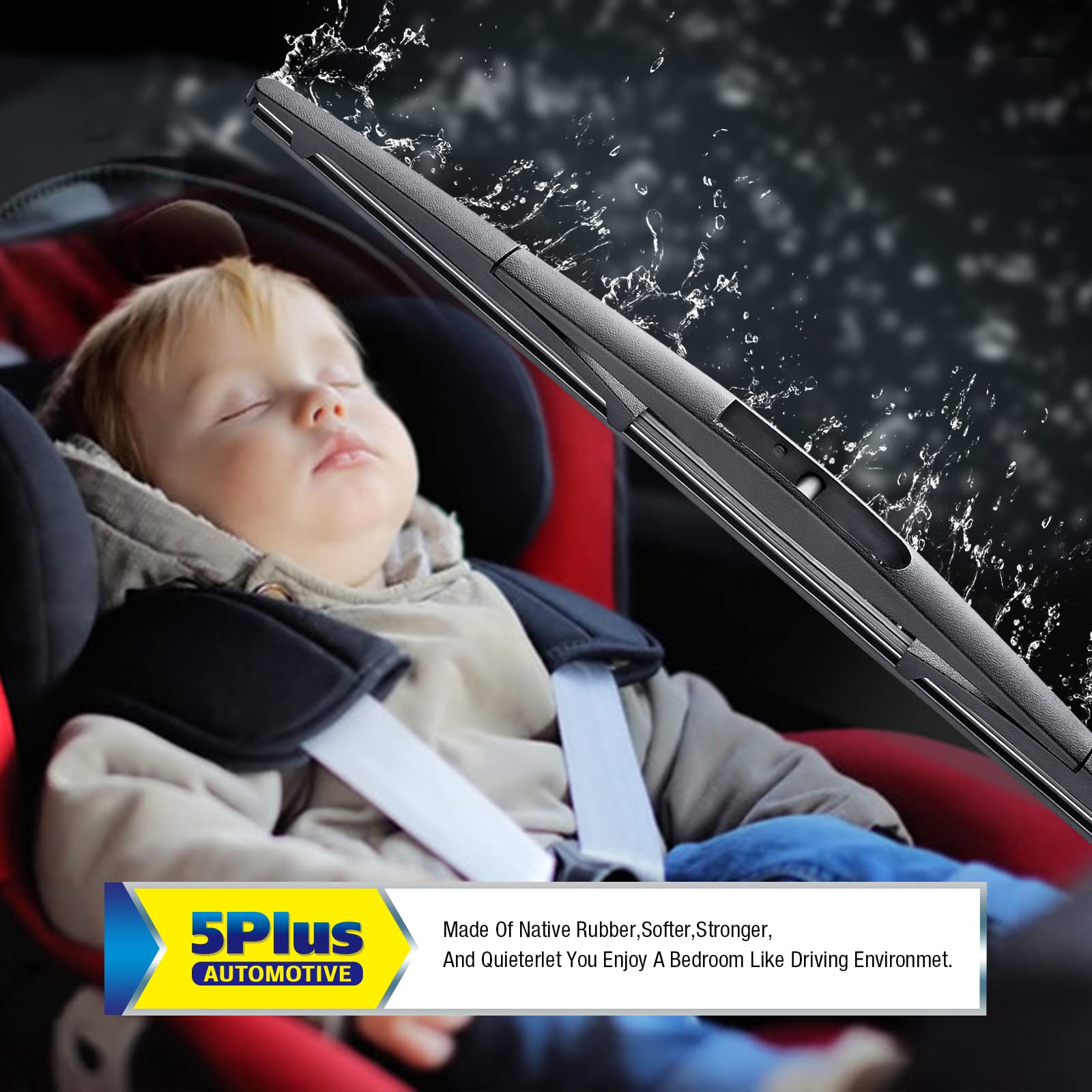 5 Plus 14'' Wiper Blade Rear Replacement For Subaru Forester 2022-2006 Ascent 2022-2019 Impreza 2011-2004 Legacy 09-05 Outback 1