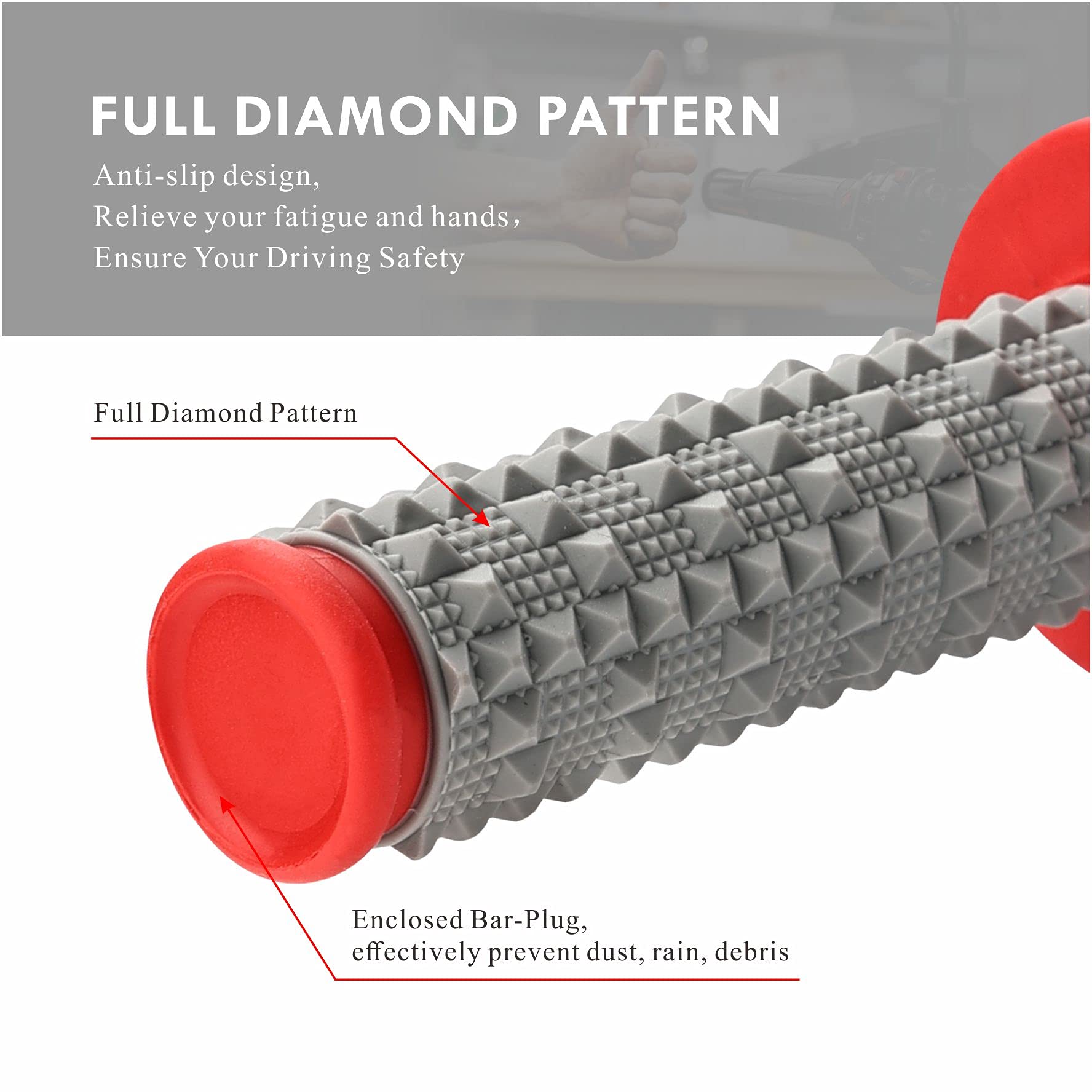 Mayspare 7/8' Motorcycle Handlebar Grips 22Mm 28Mm For Apollo 125Cc 250Cc For Yamaha Honda Suzuki Kawasaki Dirt Pit Bike Universal Atv Utv (Black)