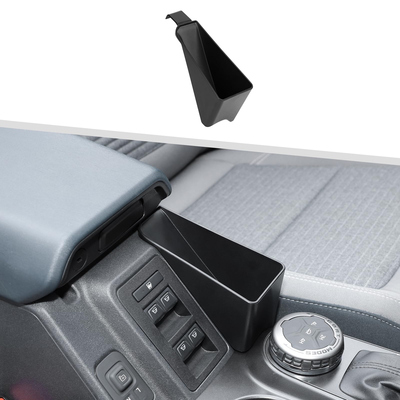 Jimen Center Console Hanging Organizer Compatible With Ford Bronco 2021-2023, Armrest Side Tray Storage Box
