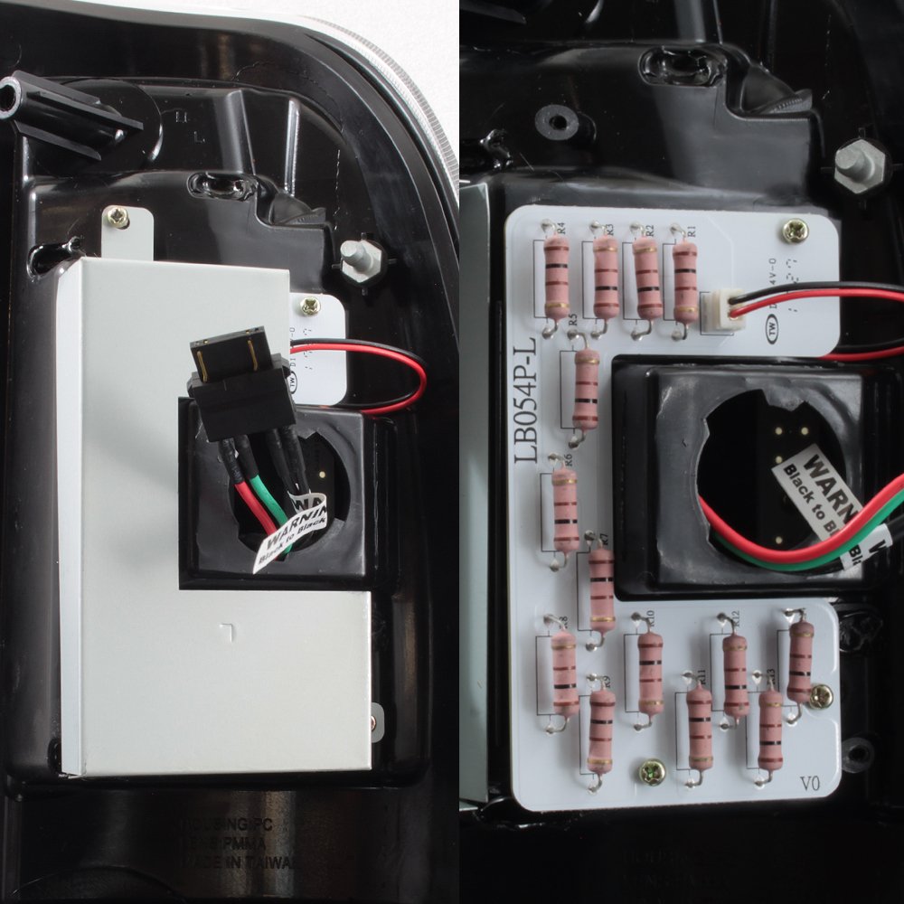 Akkon - For 1997-2003 Ford F150 99-07 F250 F350 F450 F550 Superduty Led Tube Black Tail Brake Lamps Left+Right Side Pair