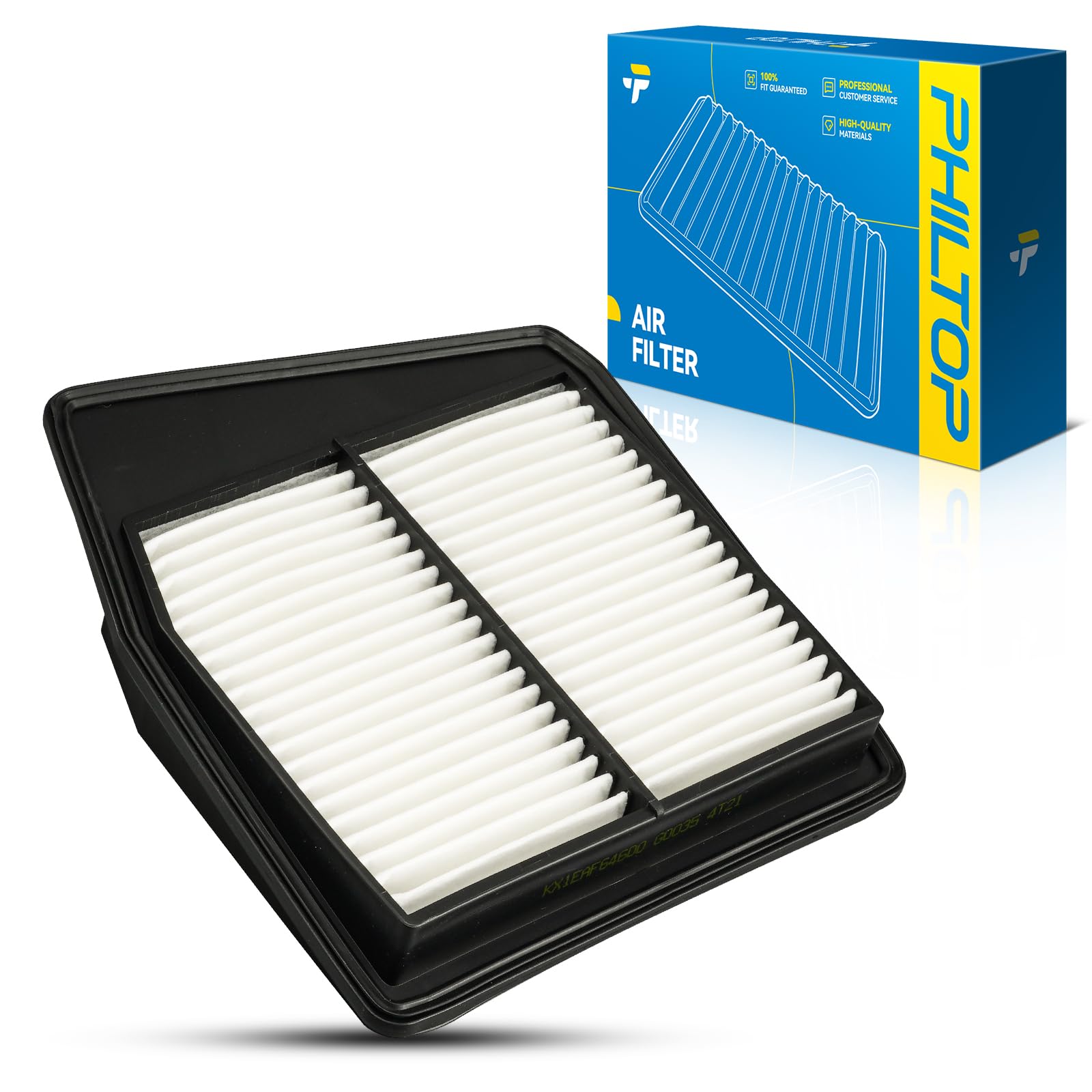 PHILTOP Engine air filter CA10802 Replacement for 2009-2014 Acura TSX (2.4L), Rigid Panel