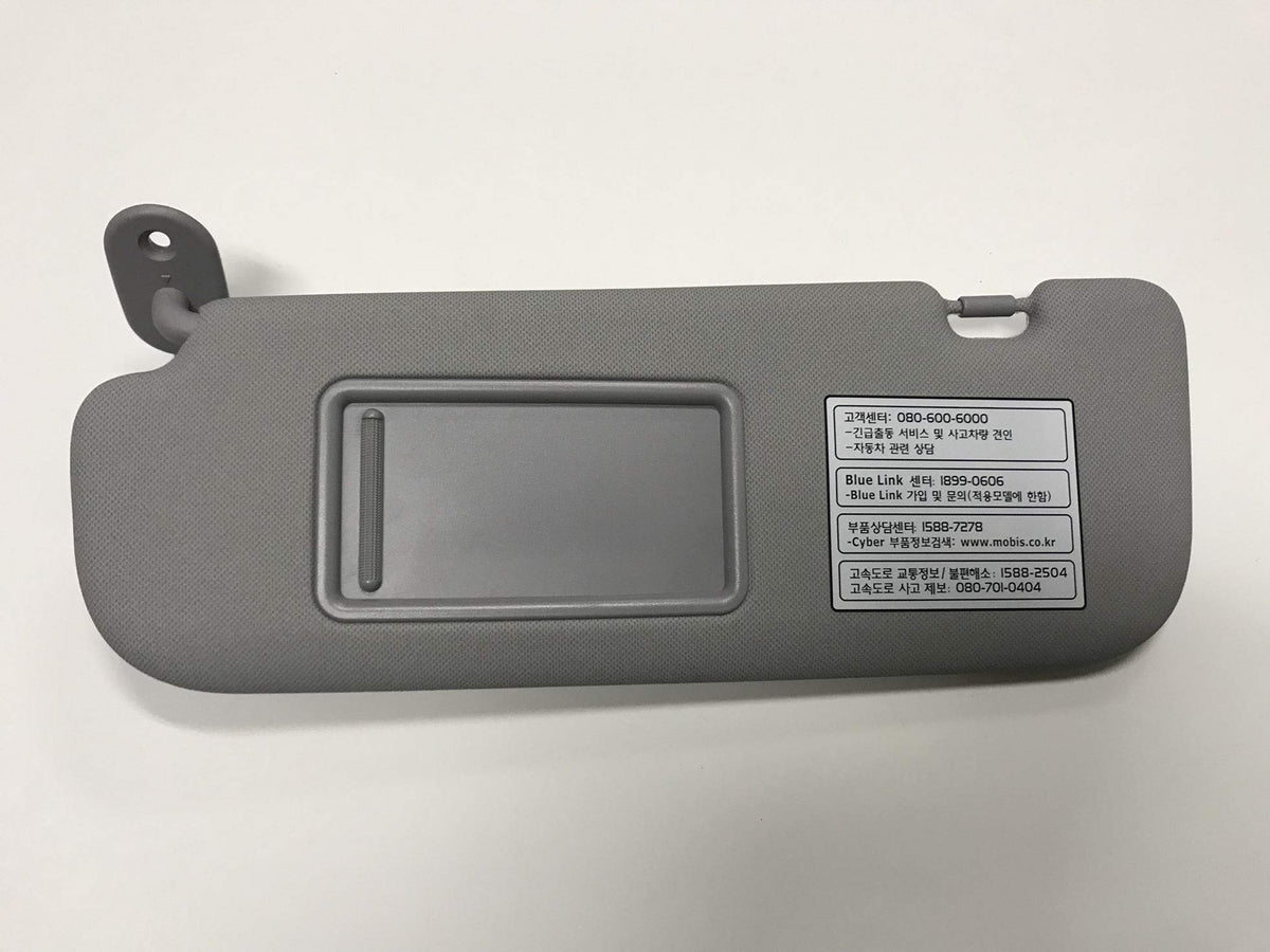 Hyundai Motors Oem Genuine 852103X000Tx Gray Driver Left Inside Sun Visor 1-Pc For 2011 ~ 2014 Hyundai Elantra : Avante Md