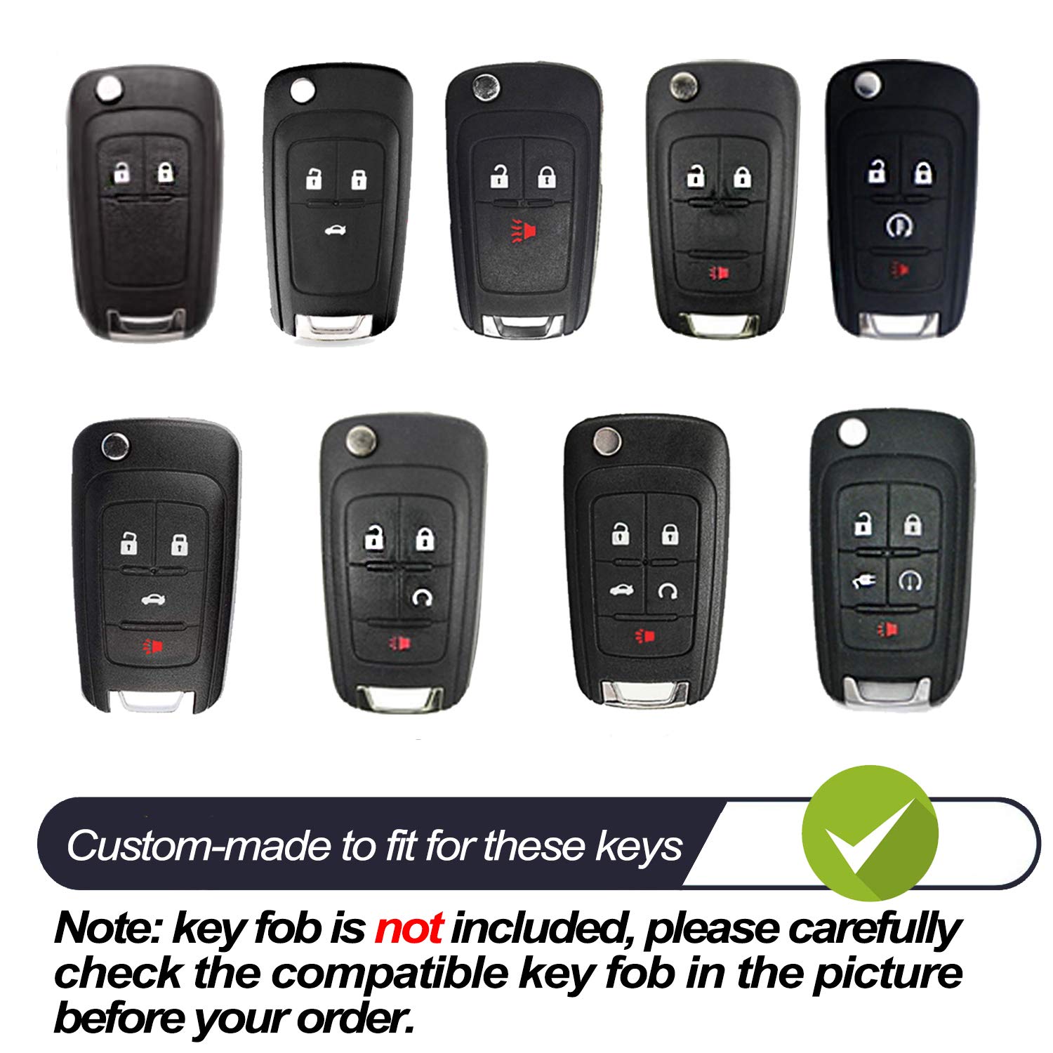 Compatible With Chevy Chevrolet Equinox Encore Camaro Cruze Malibu Impala Buick Regal Lacrosse Gmc Terrain Blue Tpu Key Fob Cove