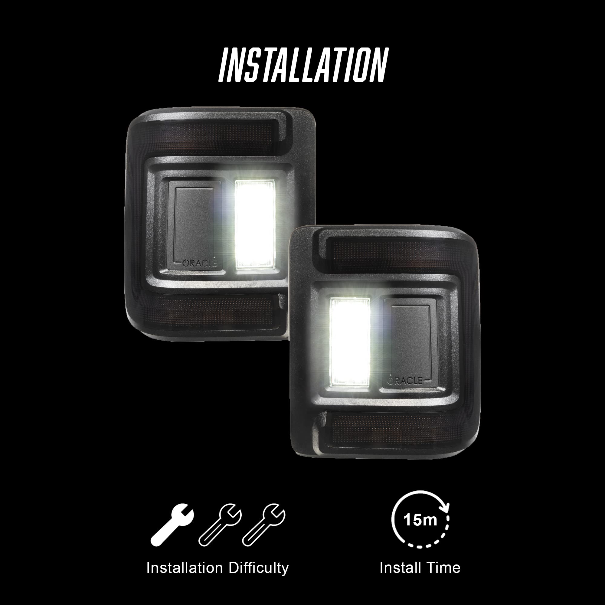 Oracle Lighting Flush Mount Led Tail Lights For Jeep Wrangler Jl (Tinted Lense)