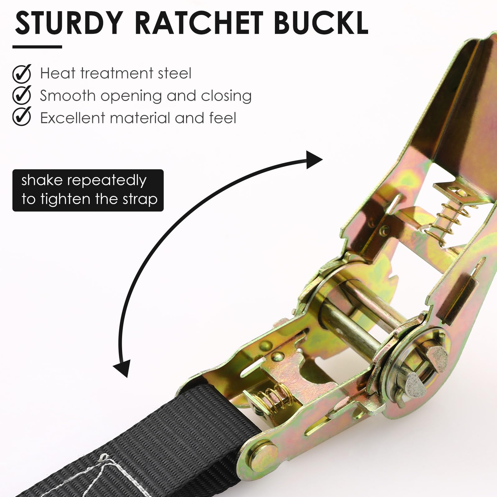 Tlgreen 10 Pcs 1' X 20' Ratchet Staps, Luggage Tie Down Straps, No Hook, Ratchet Straps Heavy Duty,1760 Break Strength Endless Ratchet Straps, Tie-Down Straps For Motorcycles, Trailer, Kayak, Black