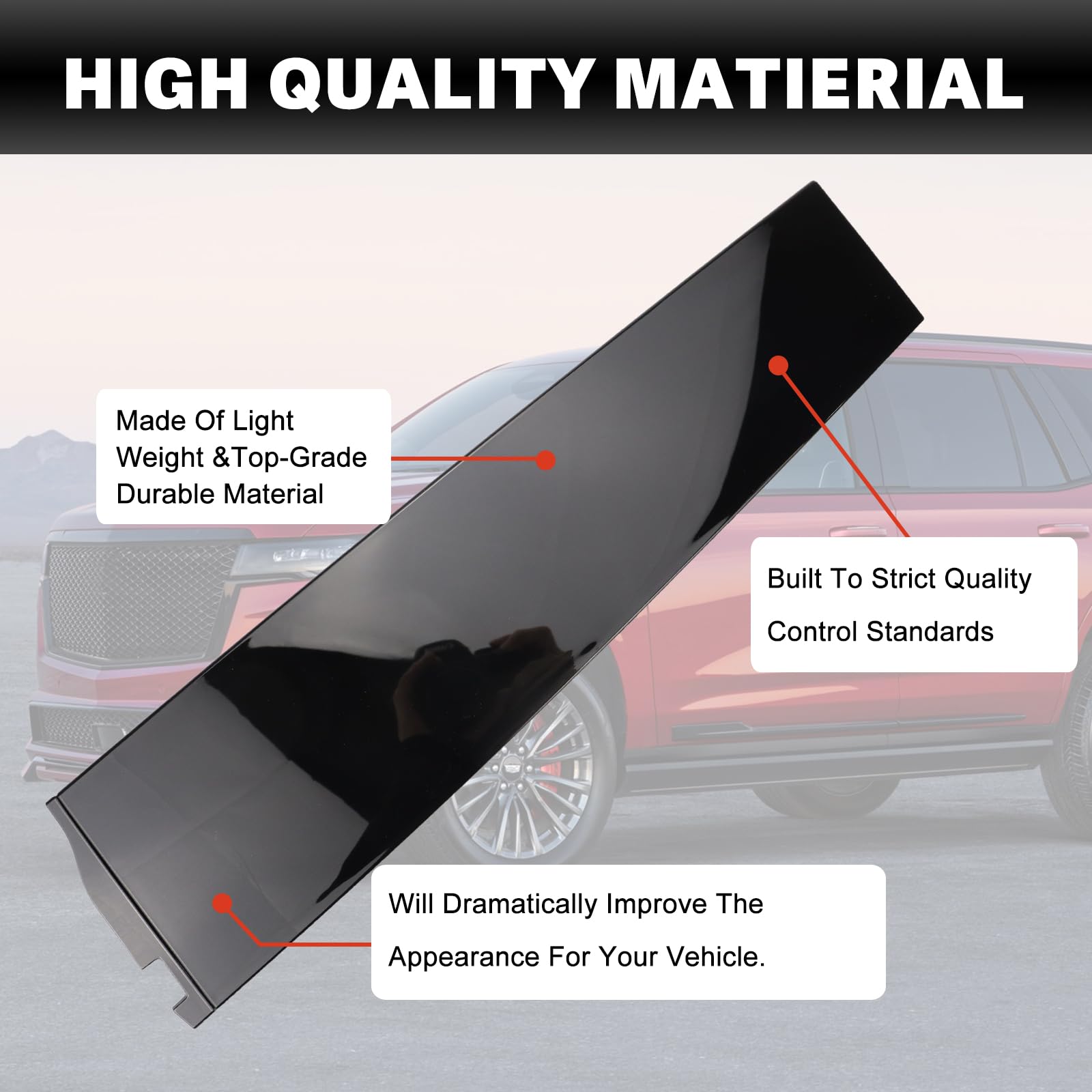 926-248 Rear Passenger Side Rearward Door Applique Compatible with Cadillac Escalade ESV Fit fot Chevrolet Suburban 3500 HD GMC