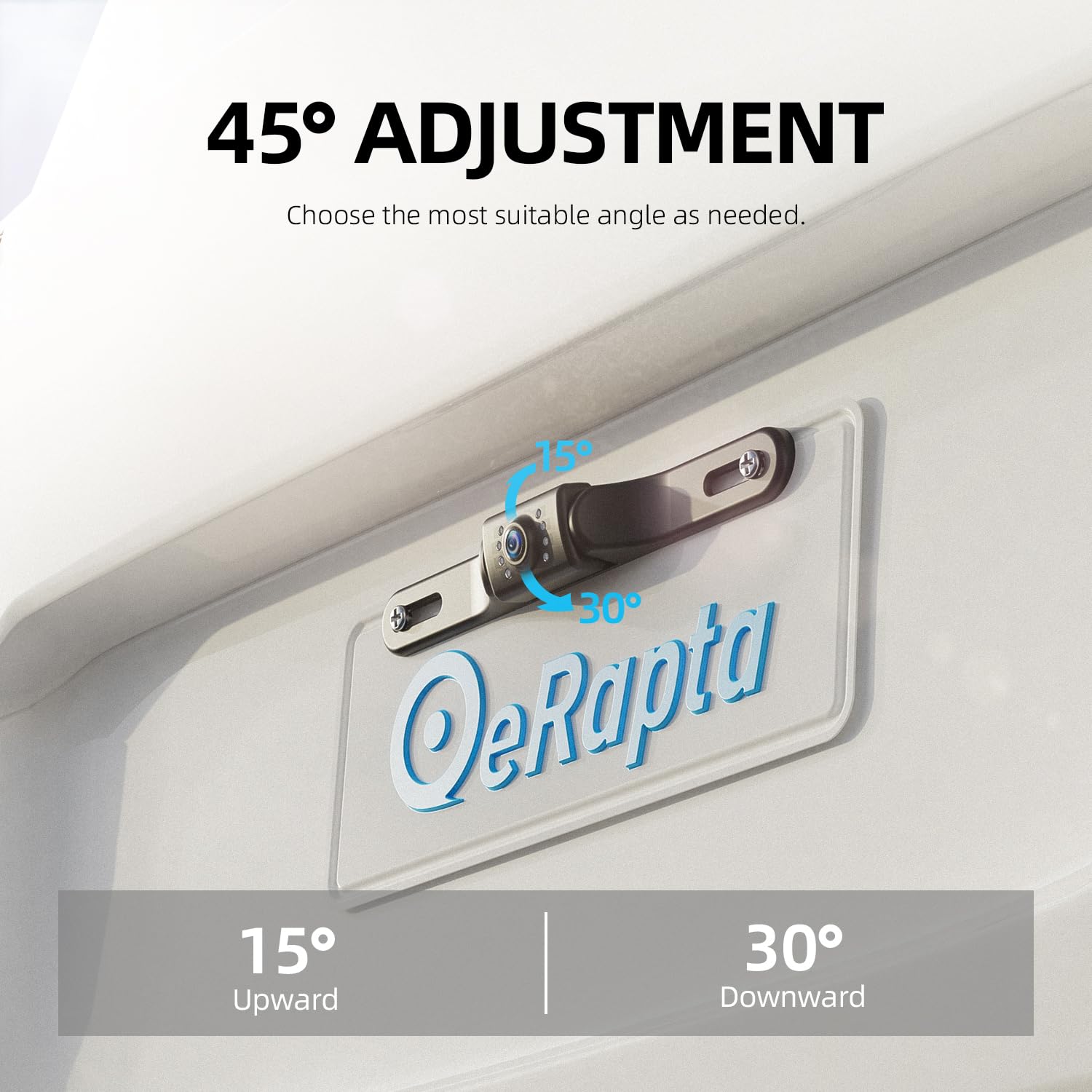 Erapta Backup Camera 4.3''Hd 1080P Front Rear View Monitor Kit Ip69 Waterproof Night Vision Diy Grid Lines For Car Trucks Rvs Tr