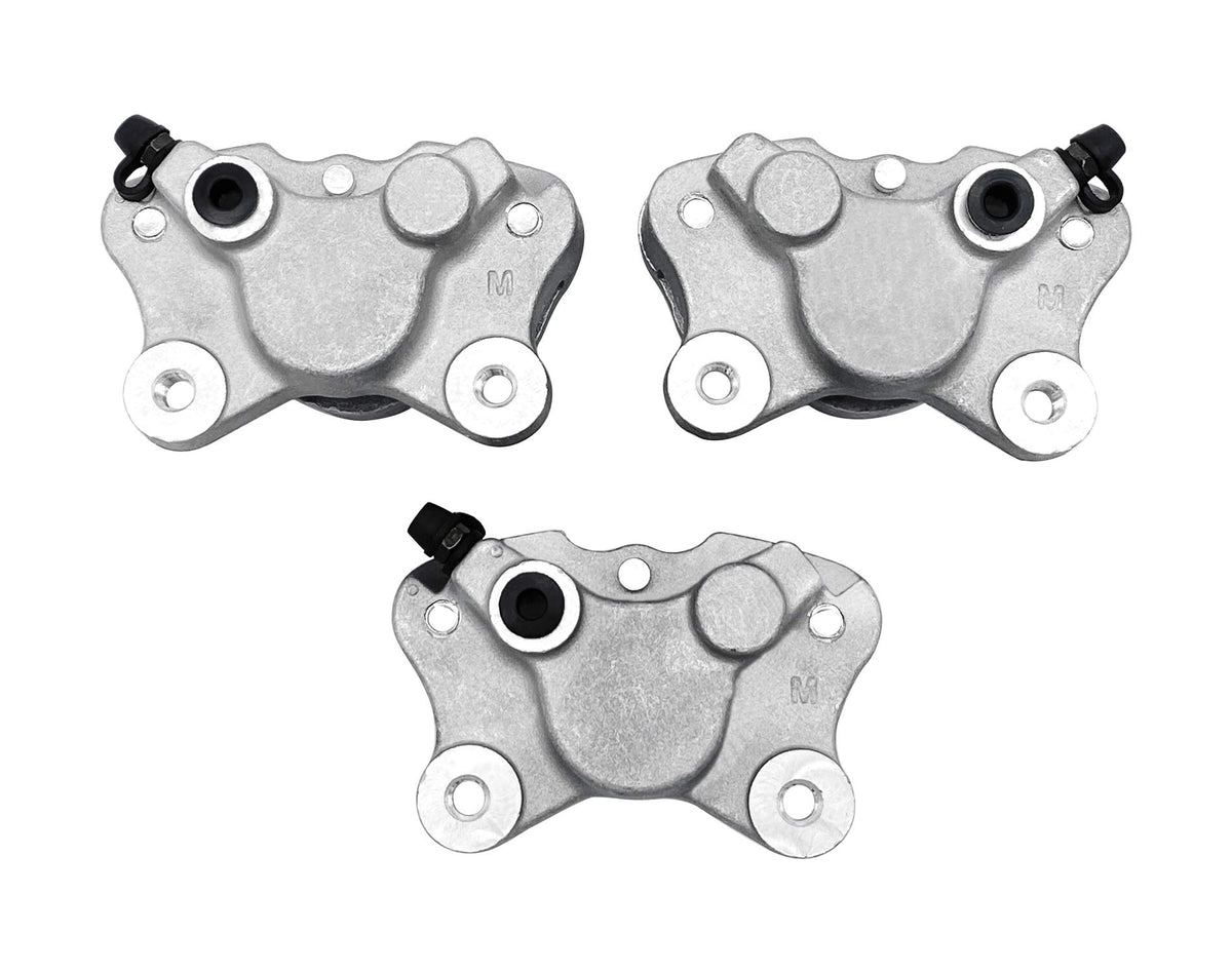 M Mati Front Left Right & Rear Brake Calipers For Arctic Cat Atv 250 300 375 400 454 500 With Pads 0402-011 0402-010 0402-011