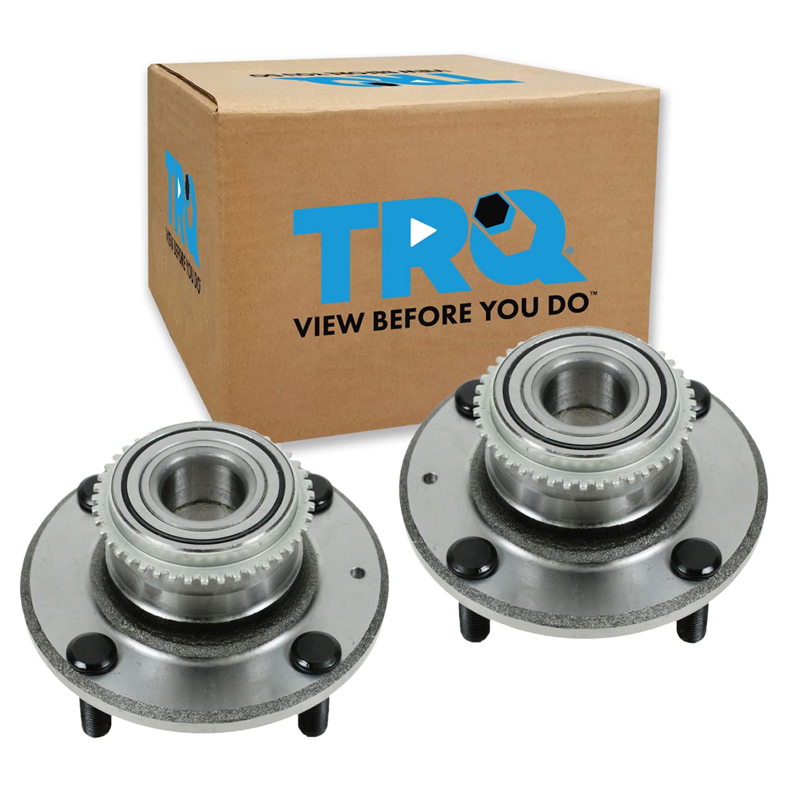 Trq Rear Wheel Hub Bearings Assembly Set Compatible With 2002-2005 Mitsubishi Lancer