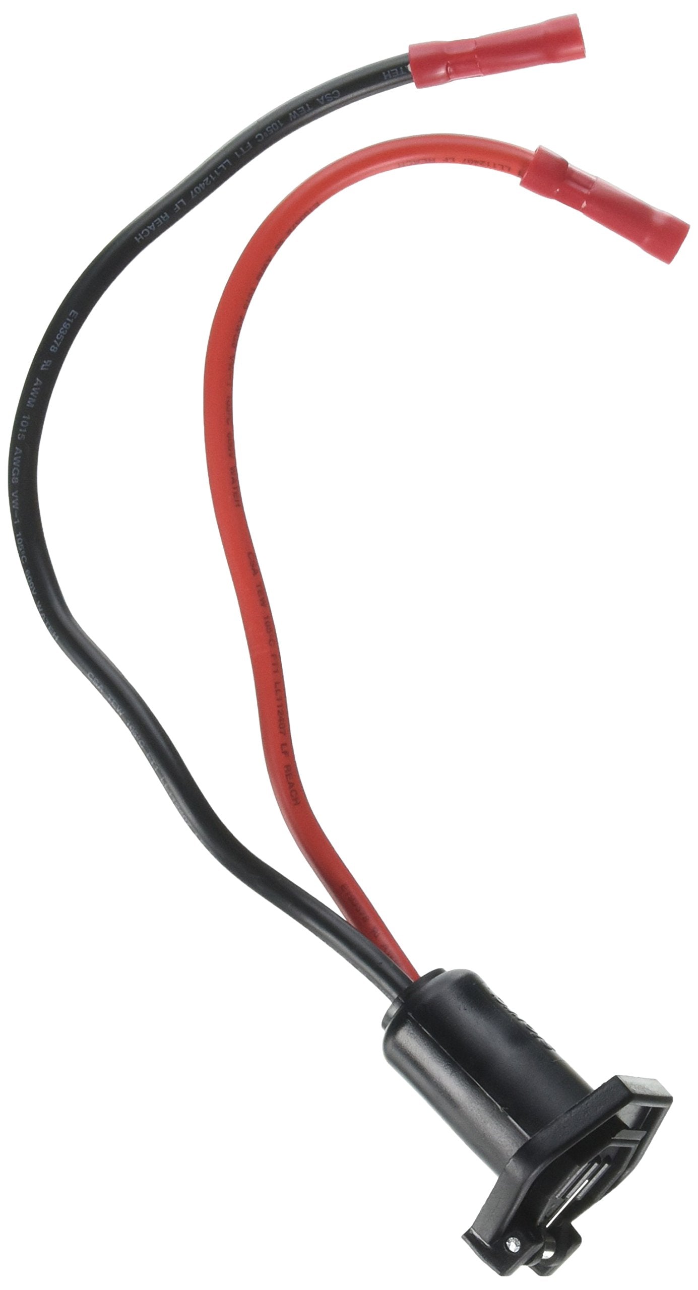 Sierra International WH10610-1 V-Groove Male Boat Side Trolling Motor Plug 12V with Butt Connectors - Each