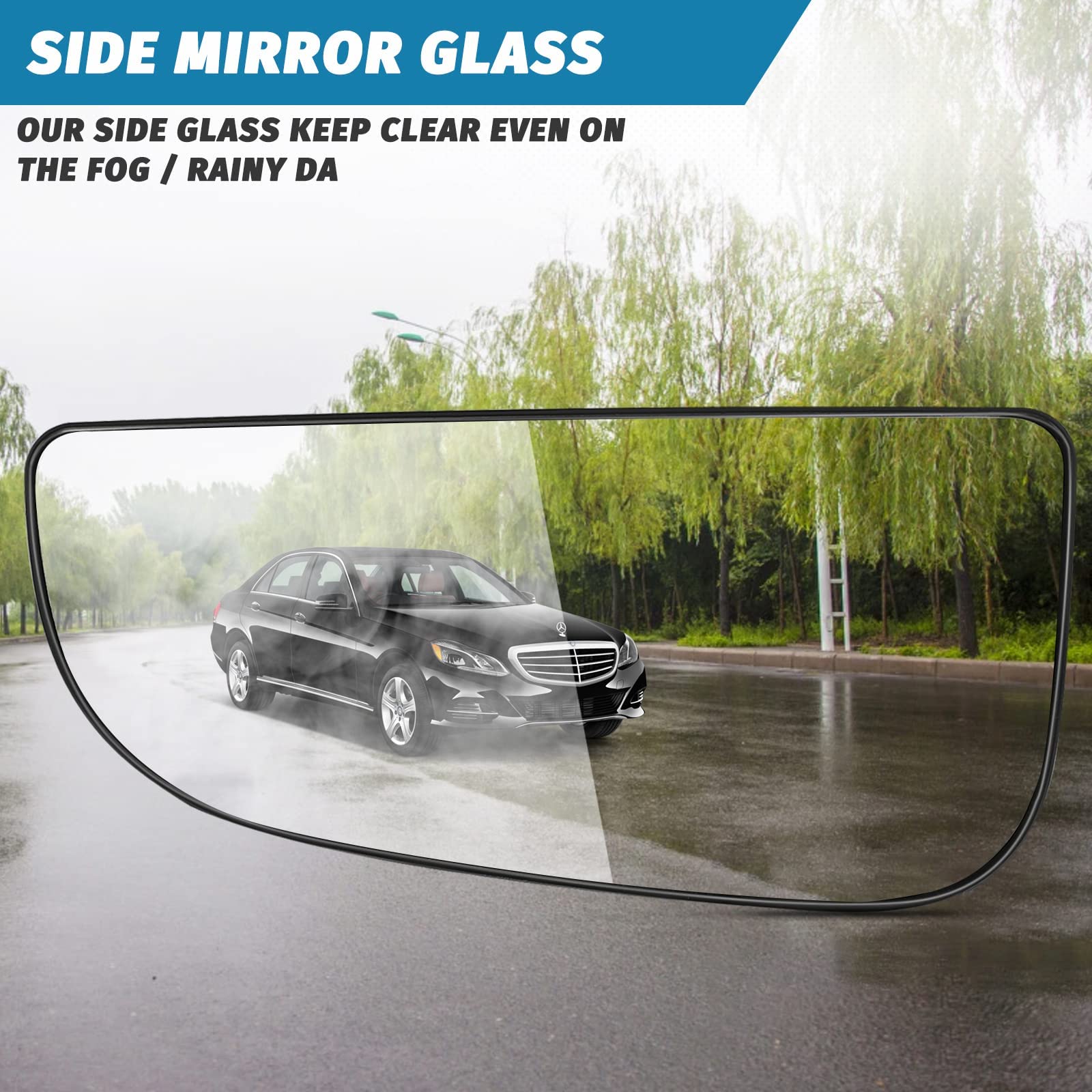 68067731AA Driver Left Side Lower Mirror Glass Replacement For 2009-2020 Dodge Ram 1500 2500 3500 4500 5500 Rearview Convex Mirror - Towing Mirrors with Rear Holder