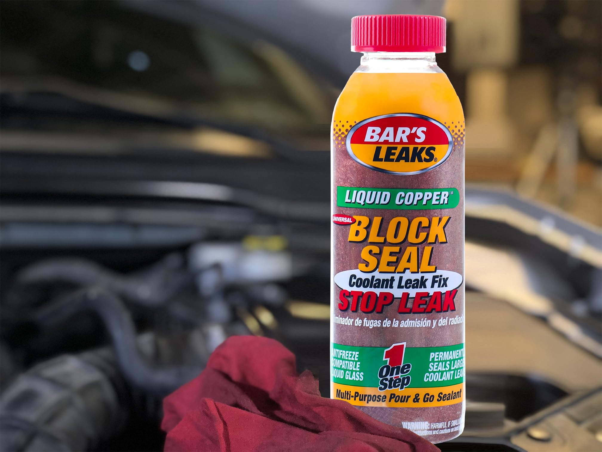 Bar'S Leaks 1109 Liquid Copper Block Seal, Intake And Radiator Stop Leak, 18 Oz. | One Step, Safe For All Cooling Systems