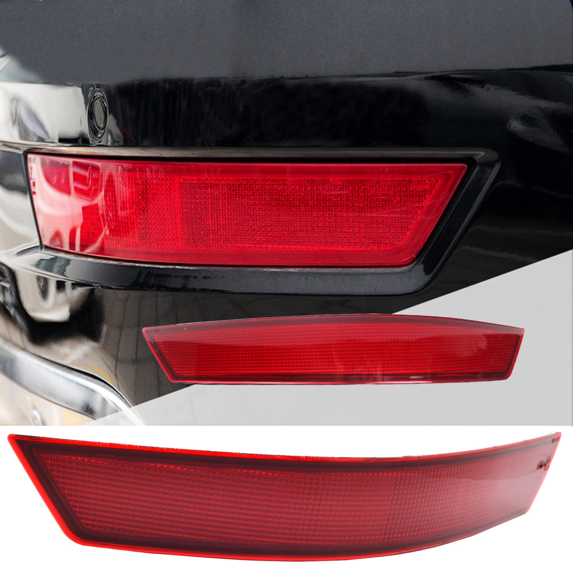 Betrong Rear Bumper Reflector Assembly Left & Right Pair Set Compatible With Mercedes-Benz W164 Ml320 Ml350 Ml500 2008 2009 2010