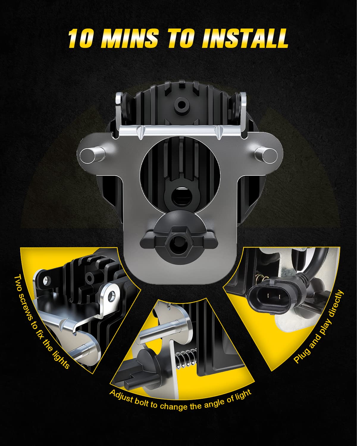 4X4Flstc Led Fog Lights Assembly Replacement Compatible With 2001-2006 Chevy Tahoe Z71 And Suburban Z71 1500, 1994-2003 Pontiac