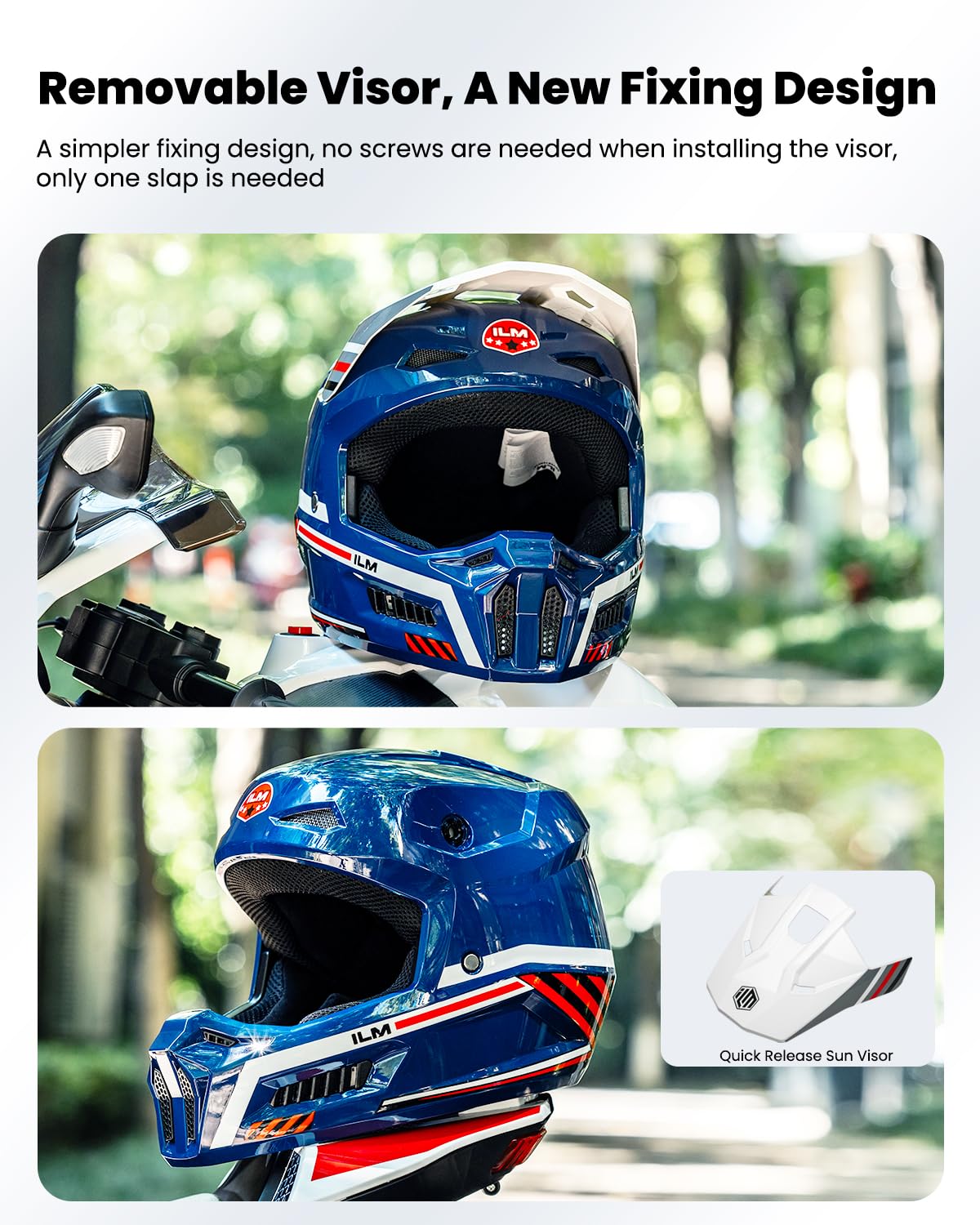 ILM Youth Dirt Bike Helmets Kids ATV Helmet Motorcross BMX Off Road Motorbike with Goggles Gloves Mask DOT Model MT601Y (Spacewa