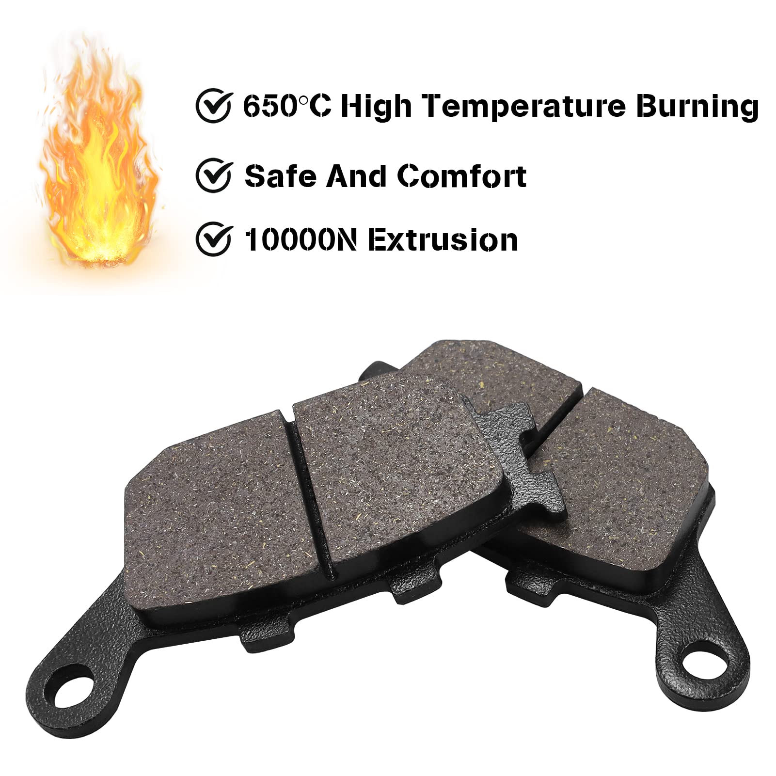 SOLLON Brake Pads Front and Rear for Honda VTX 1300S Retro /C /R /T 2003-2013, Shadow 1100 VT1100 1995-2007, ACE 1100 VT1100T, A