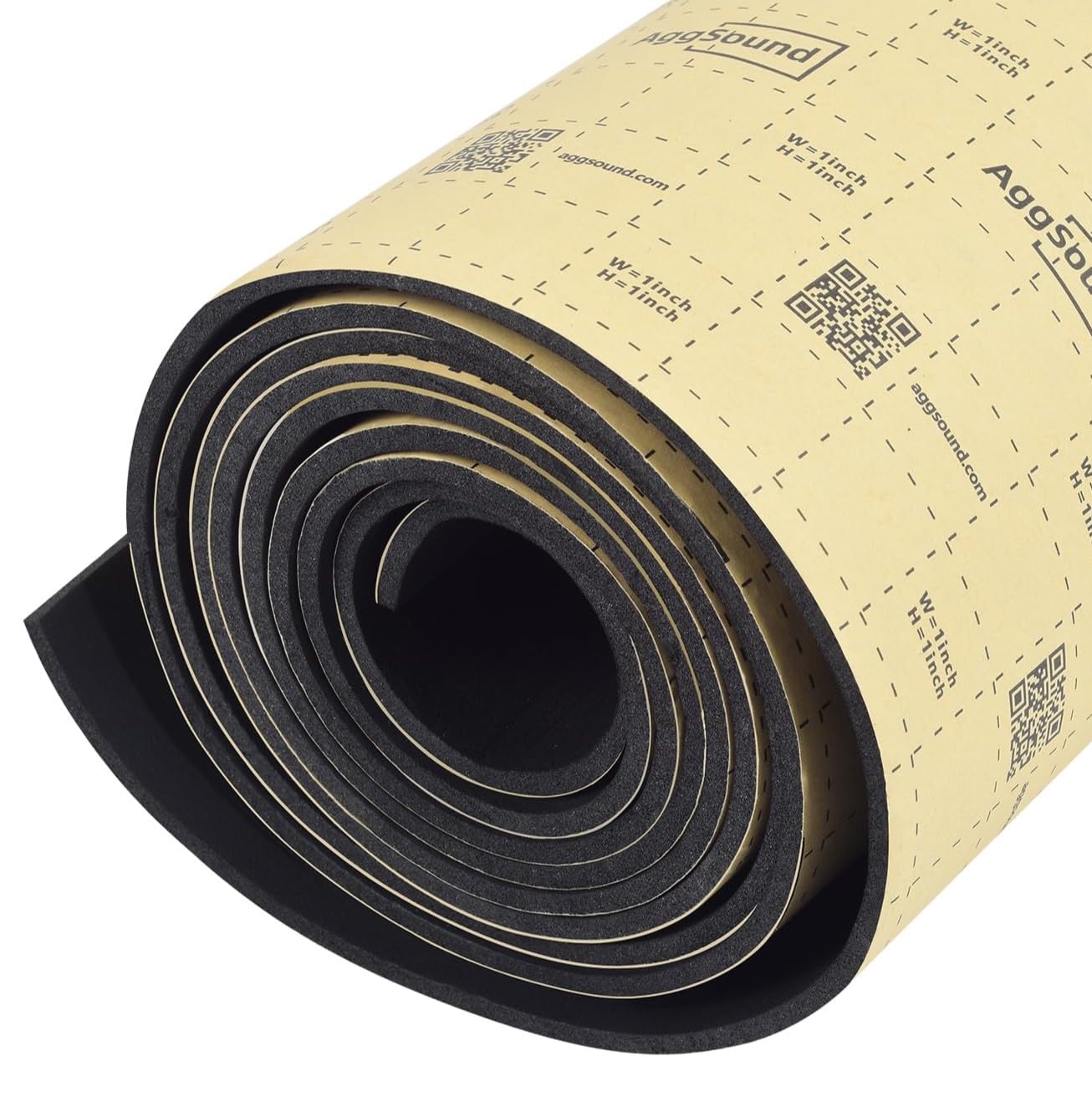 Aggsound 1/4Inch 107Sqft Thickened Sound Deadener For Multiple Use,High Density Foam With Adhesive,For Car, Boat, Rv Shield Insu